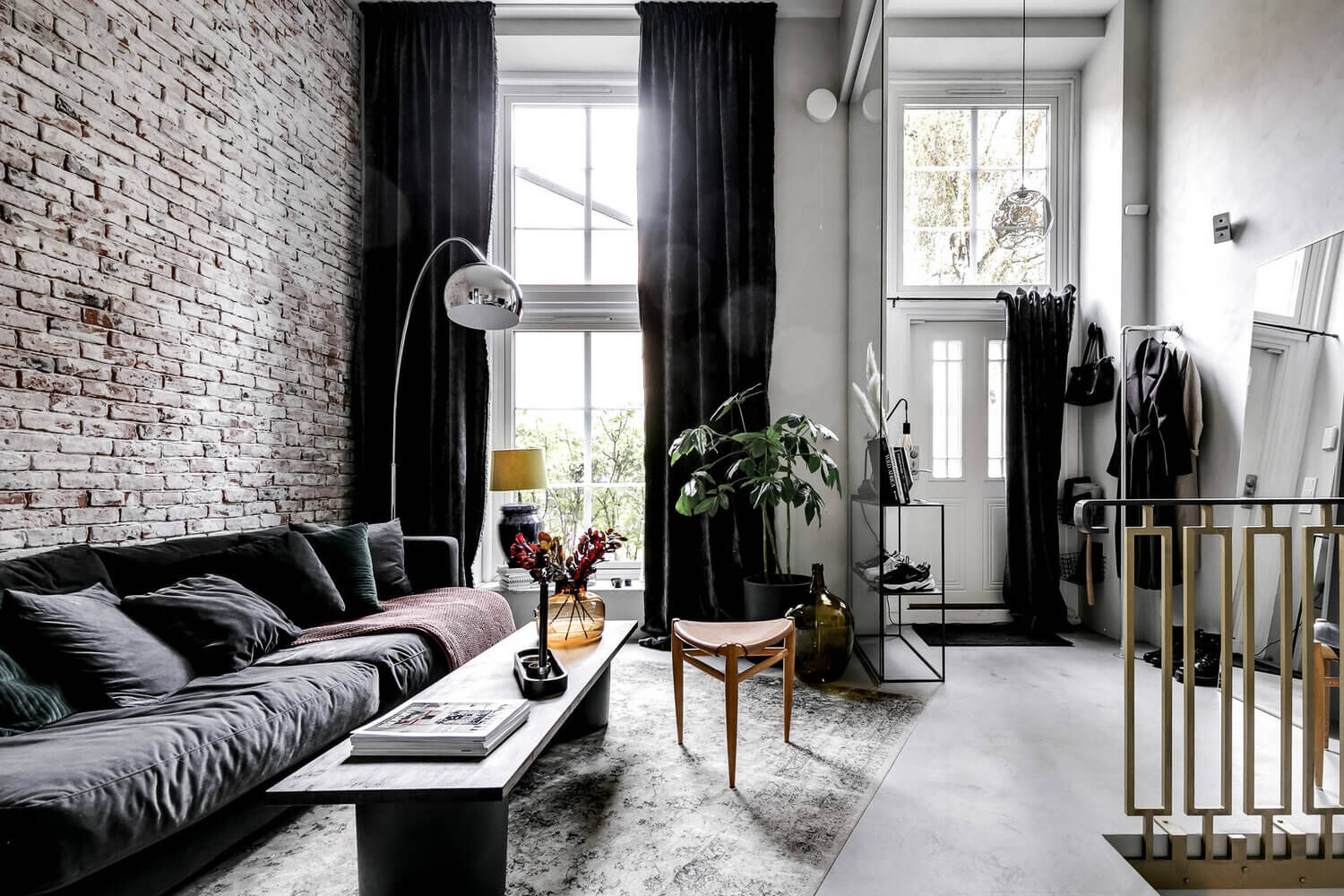An Industrial Scandinavian Apartment with Exposed Brick Wall 2 AnIndustrialScandinavianApartmentwithExposedBrickWall TheNordroom1 An Industrial Scandinavian Apartment with Exposed Brick Wall