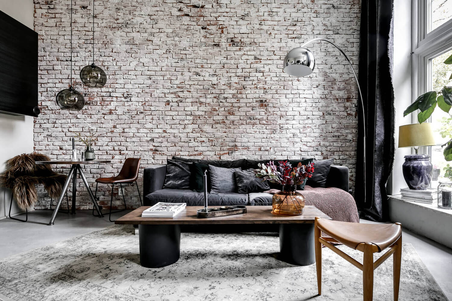 An Industrial Scandinavian Apartment with Exposed Brick Wall 4 AnIndustrialScandinavianApartmentwithExposedBrickWall TheNordroom3 An Industrial Scandinavian Apartment with Exposed Brick Wall