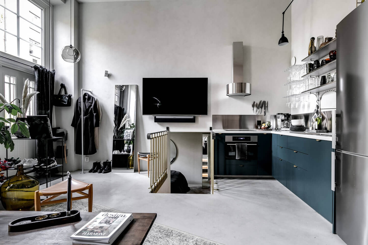 An Industrial Scandinavian Apartment with Exposed Brick Wall 5 AnIndustrialScandinavianApartmentwithExposedBrickWall TheNordroom4 An Industrial Scandinavian Apartment with Exposed Brick Wall