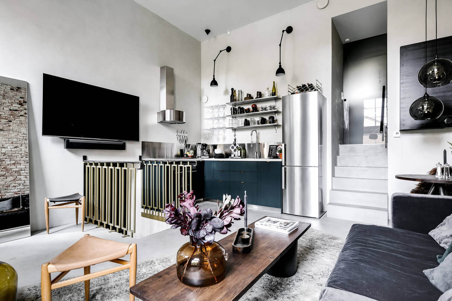 An Industrial Scandinavian Apartment with Exposed Brick Wall 6 AnIndustrialScandinavianApartmentwithExposedBrickWall TheNordroom5 An Industrial Scandinavian Apartment with Exposed Brick Wall