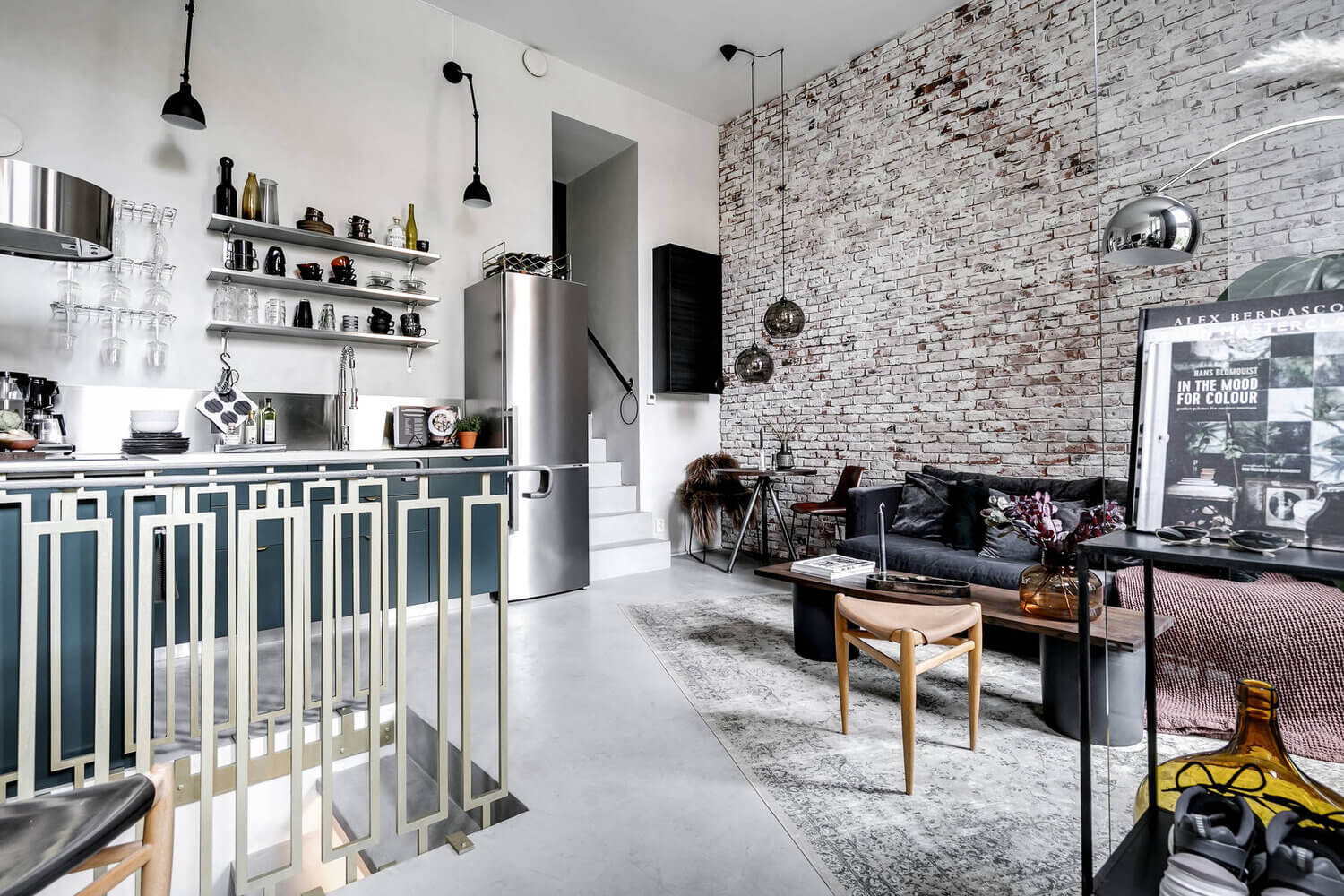 An Industrial Scandinavian Apartment with Exposed Brick Wall 7 AnIndustrialScandinavianApartmentwithExposedBrickWall TheNordroom6 An Industrial Scandinavian Apartment with Exposed Brick Wall