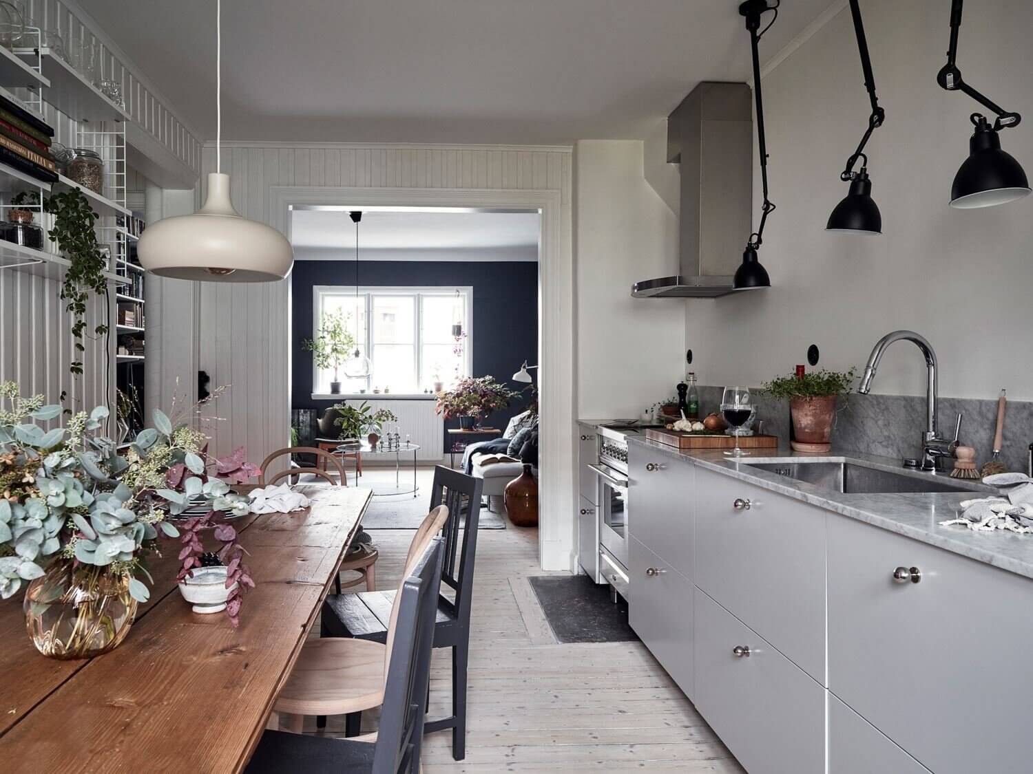 A Cozy Apartment With A Deep Blue Living Room 11 cozy apartment blue living room nordroom10 A Cozy Apartment With A Deep Blue Living Room