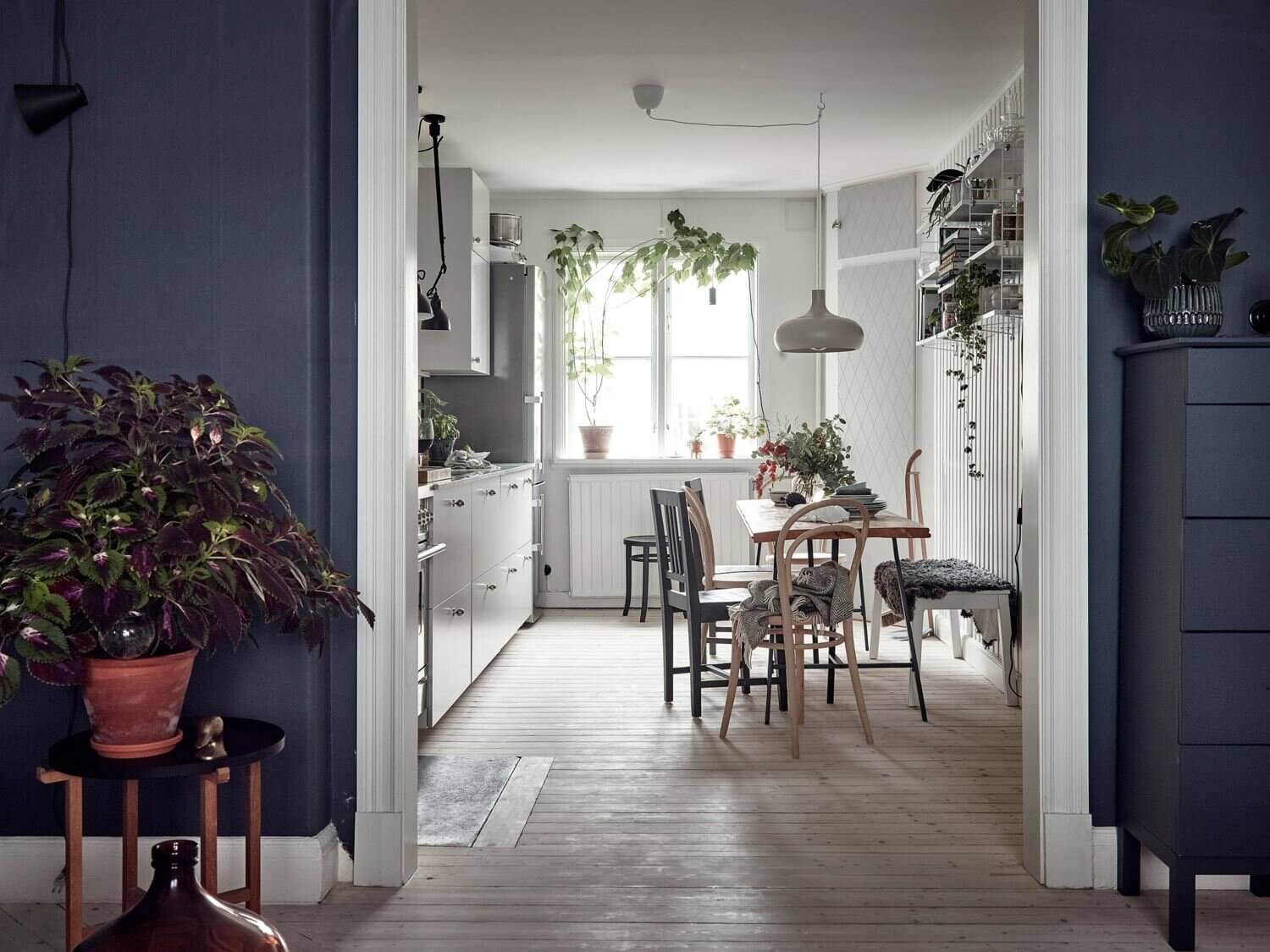 A Cozy Apartment With A Deep Blue Living Room 8 cozy apartment blue living room nordroom7 A Cozy Apartment With A Deep Blue Living Room