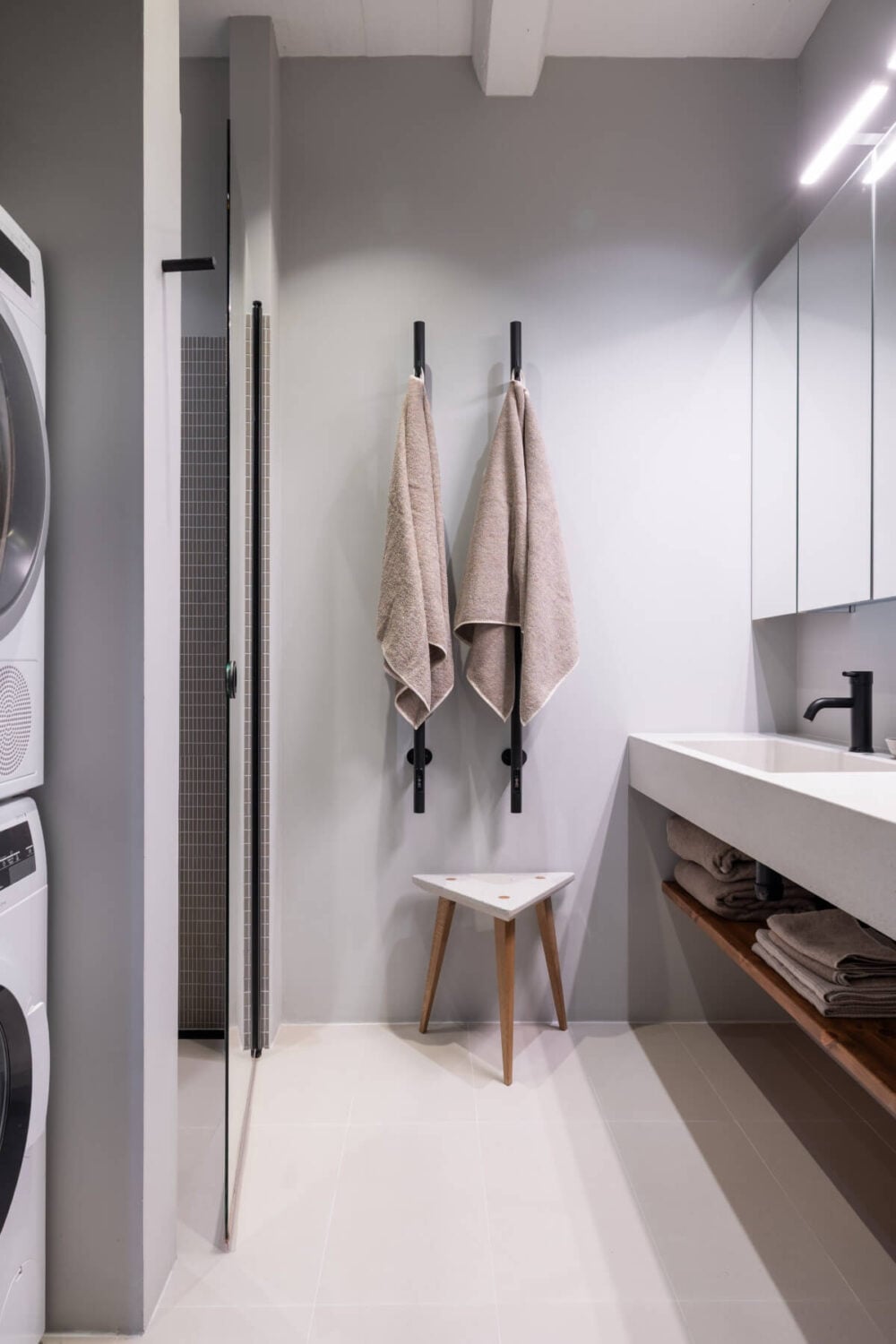A Monochrome Design Home in a Former Chocolate Factory 17 modern industrial bathroom