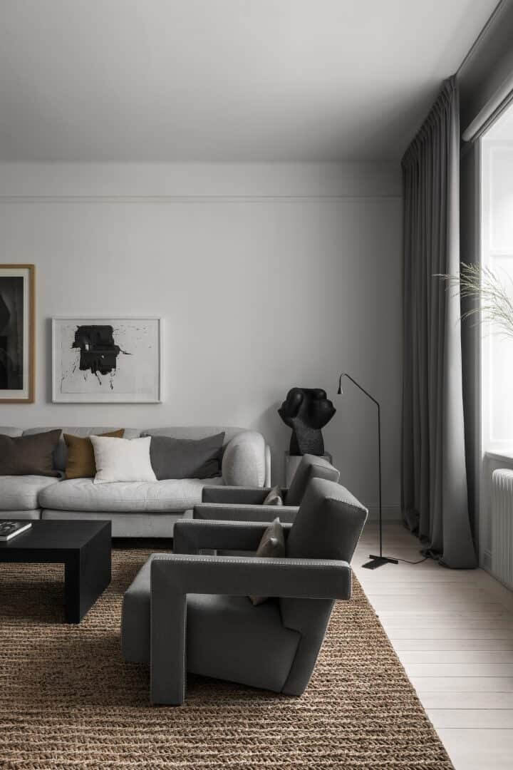 therese sennerholt soft monochrome scandinavian apartment nordroom Therese Sennerholt's Soft Monochrome Stockholm Apartment