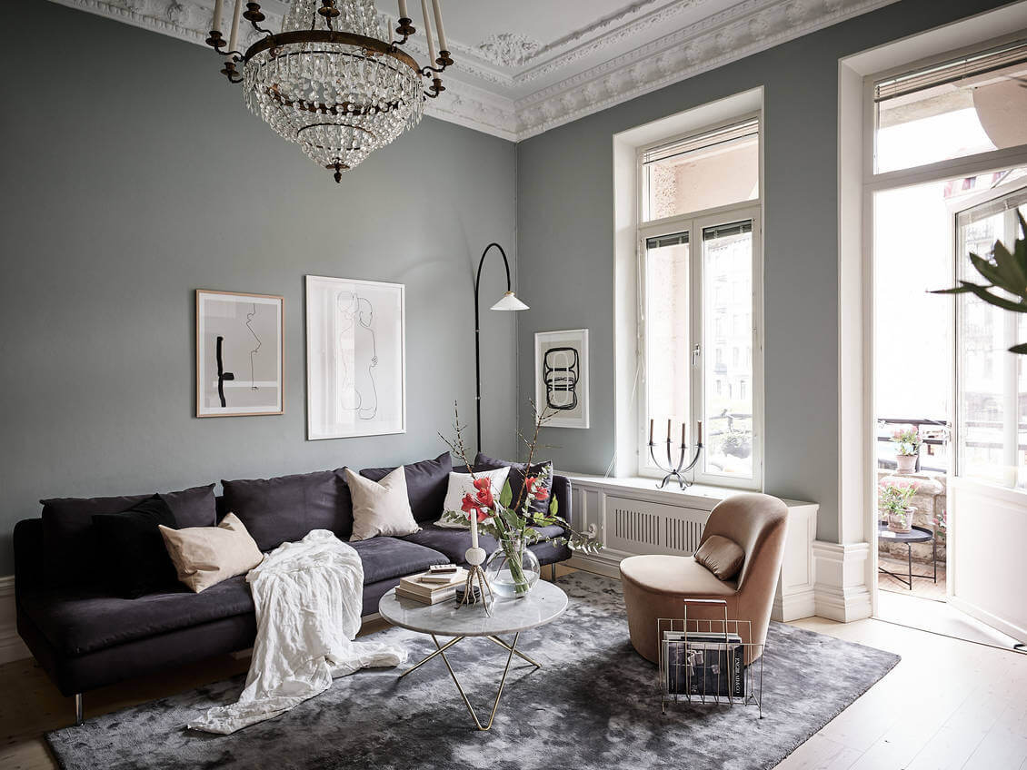 Calm Color Tones in a Scandinavian Apartment with Black Kitchen 2 scandinavian apartment black kitchen nordroom1 Calm Color Tones in a Scandinavian Apartment with Black Kitchen