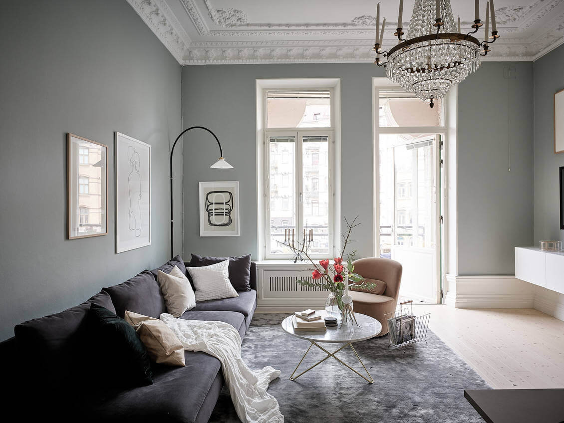 Calm Color Tones in a Scandinavian Apartment with Black Kitchen 3 scandinavian apartment black kitchen nordroom2 Calm Color Tones in a Scandinavian Apartment with Black Kitchen