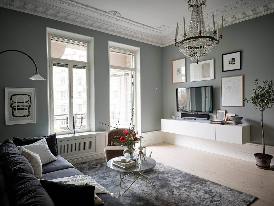 Calm Color Tones in a Scandinavian Apartment with Black Kitchen 4 scandinavian apartment black kitchen nordroom3 Calm Color Tones in a Scandinavian Apartment with Black Kitchen
