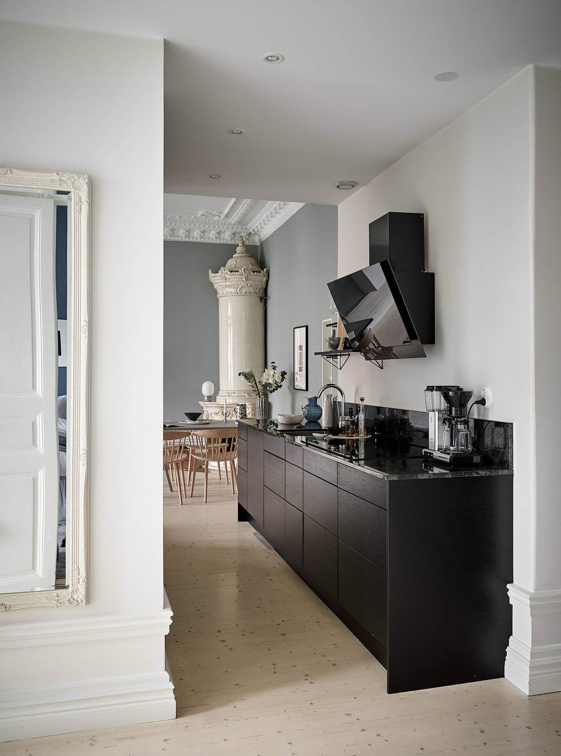 Calm Color Tones in a Scandinavian Apartment with Black Kitchen 10 scandinavian apartment black kitchen nordroom9 Calm Color Tones in a Scandinavian Apartment with Black Kitchen