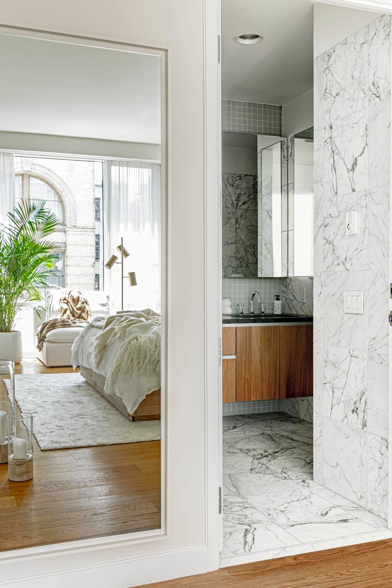 Calm Neutral Tones in a New York Apartment 11 neutral new york apartment nordroom10 Calm Neutral Tones in a New York Apartment