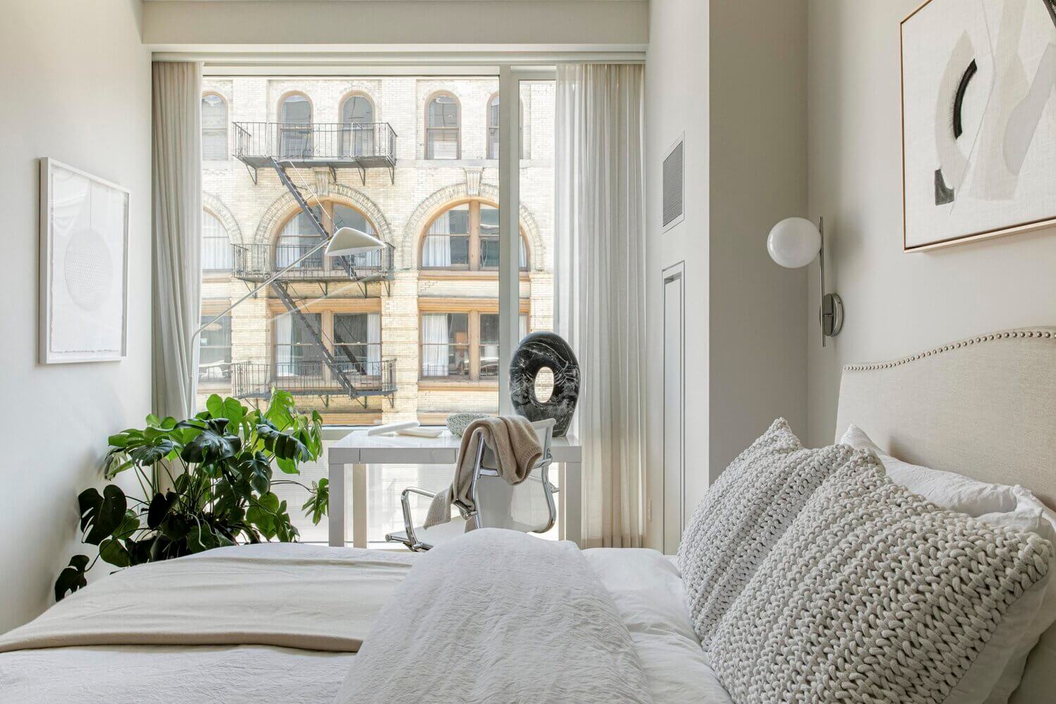 Calm Neutral Tones in a New York Apartment 14 neutral new york apartment nordroom13 Calm Neutral Tones in a New York Apartment