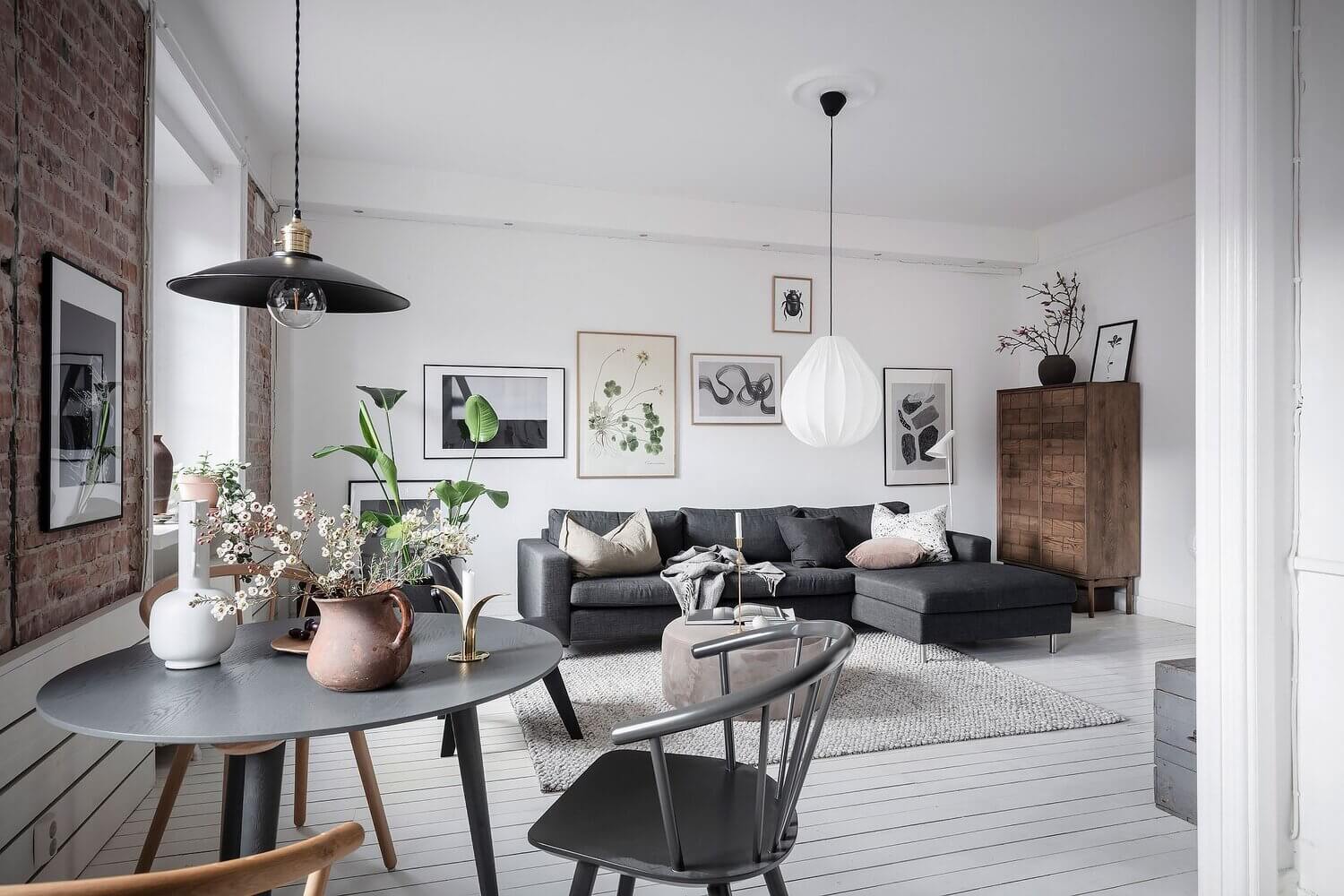 A Bright Scandinavian Apartment with Exposed Brick Walls 4 bright scandinavian apartment exposed brick walls nordroom3 A Bright Scandinavian Apartment with Exposed Brick Walls