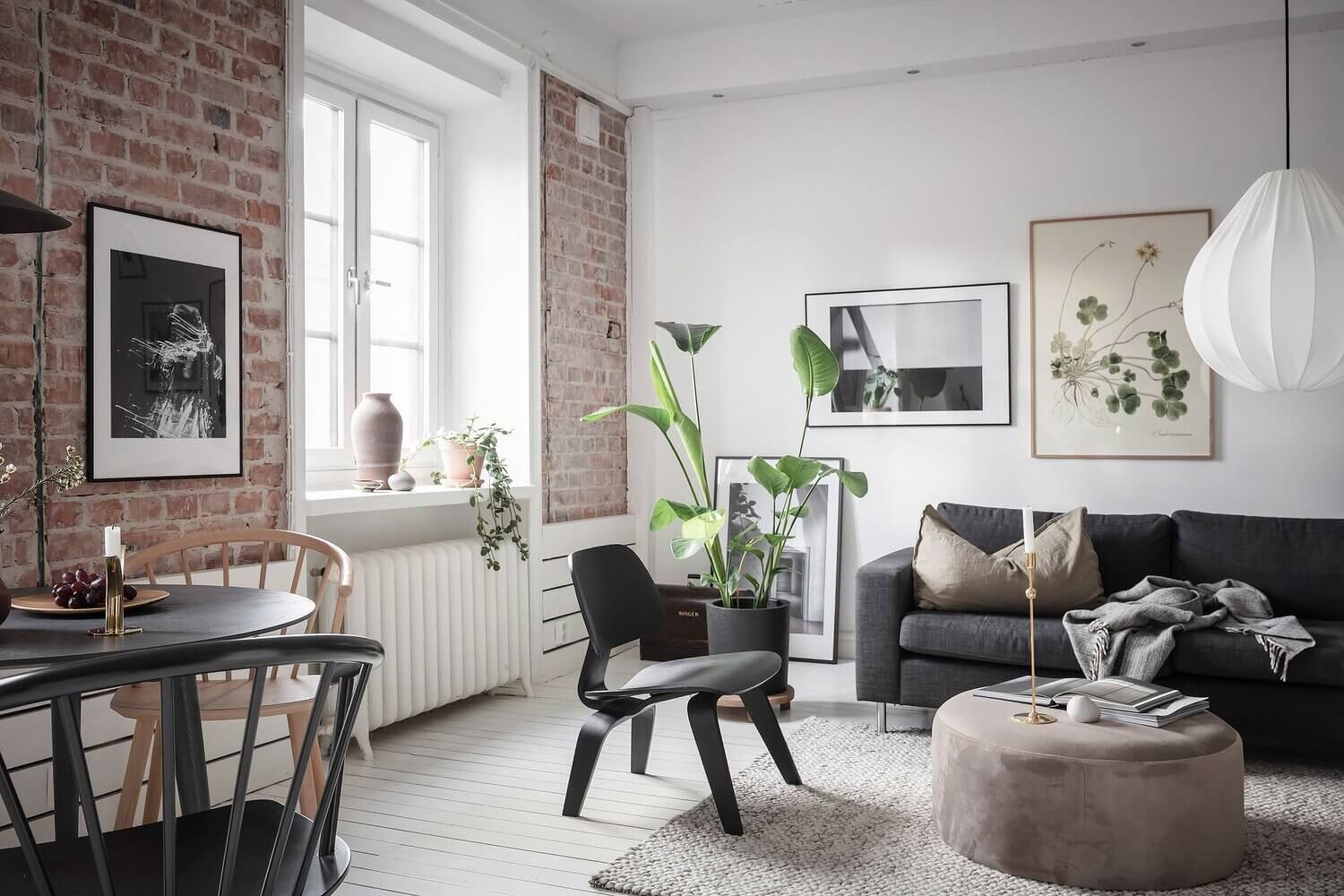 A Bright Scandinavian Apartment with Exposed Brick Walls 6 bright scandinavian apartment exposed brick walls nordroom5 A Bright Scandinavian Apartment with Exposed Brick Walls