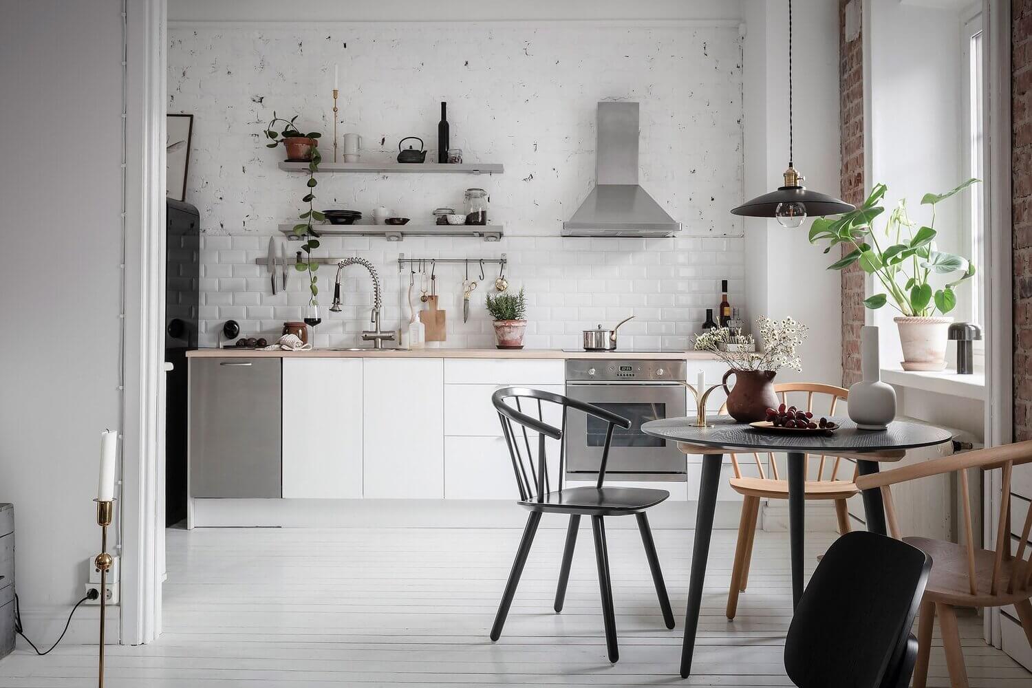 A Bright Scandinavian Apartment with Exposed Brick Walls 8 bright scandinavian apartment exposed brick walls nordroom7 A Bright Scandinavian Apartment with Exposed Brick Walls