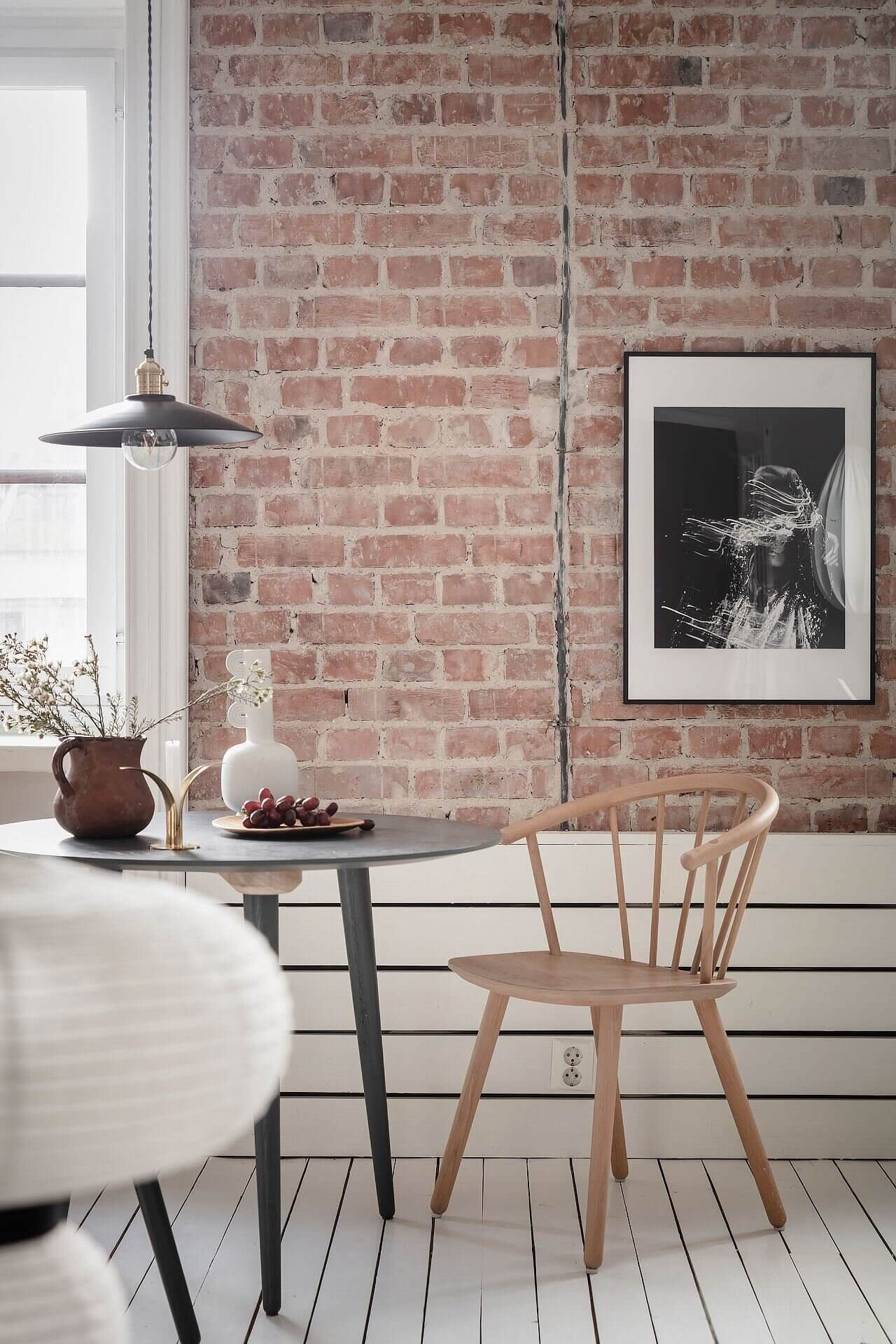 A Bright Scandinavian Apartment with Exposed Brick Walls 9 bright scandinavian apartment exposed brick walls nordroom8 A Bright Scandinavian Apartment with Exposed Brick Walls