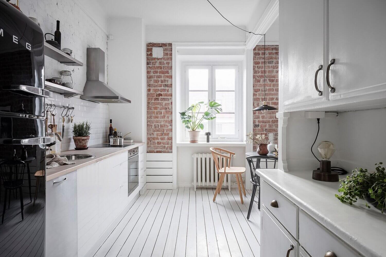A Bright Scandinavian Apartment with Exposed Brick Walls 10 bright scandinavian apartment exposed brick walls nordroom9 A Bright Scandinavian Apartment with Exposed Brick Walls