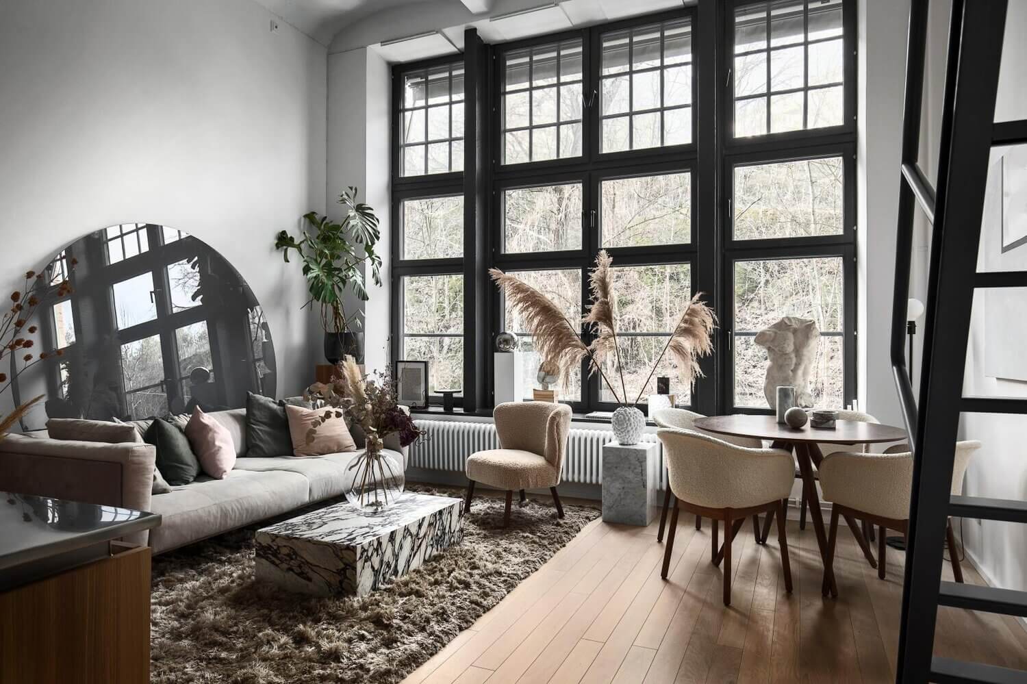 A Small Monochrome Scandi Loft Apartment 1 small monochrome scandinavian loft nordroom A Small Monochrome Scandi Loft Apartment