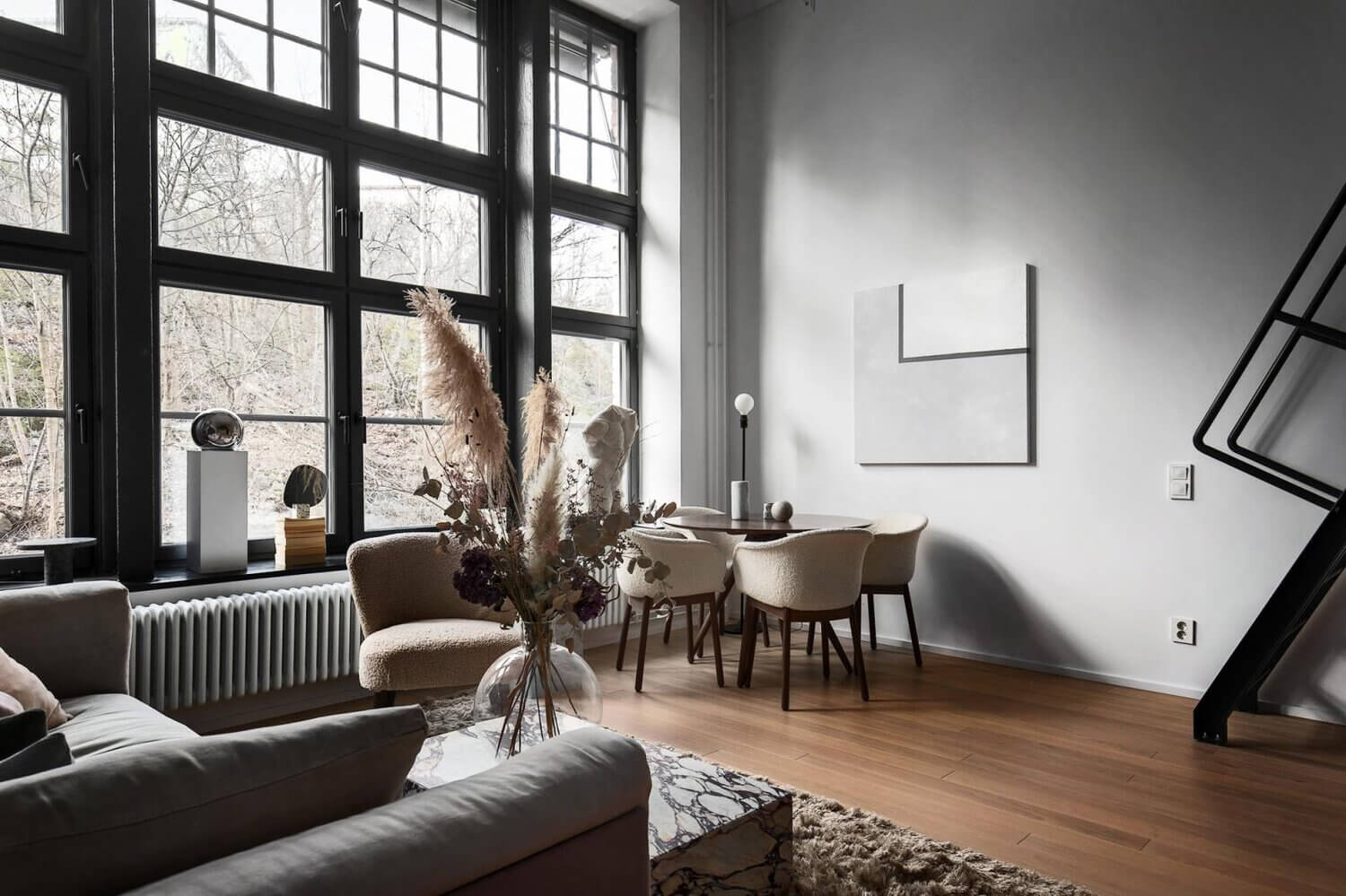 A Small Monochrome Scandi Loft Apartment 6 small monochrome scandinavian loft nordroom7 A Small Monochrome Scandi Loft Apartment