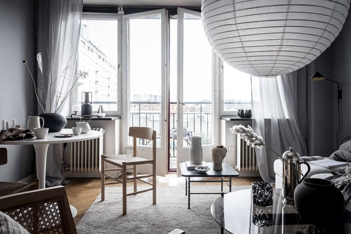 A Small Studio Apartment Decorated in Calm Color Tones 3 scandinavian studio apartment nordroom2 A Small Studio Apartment Decorated in Calm Color Tones