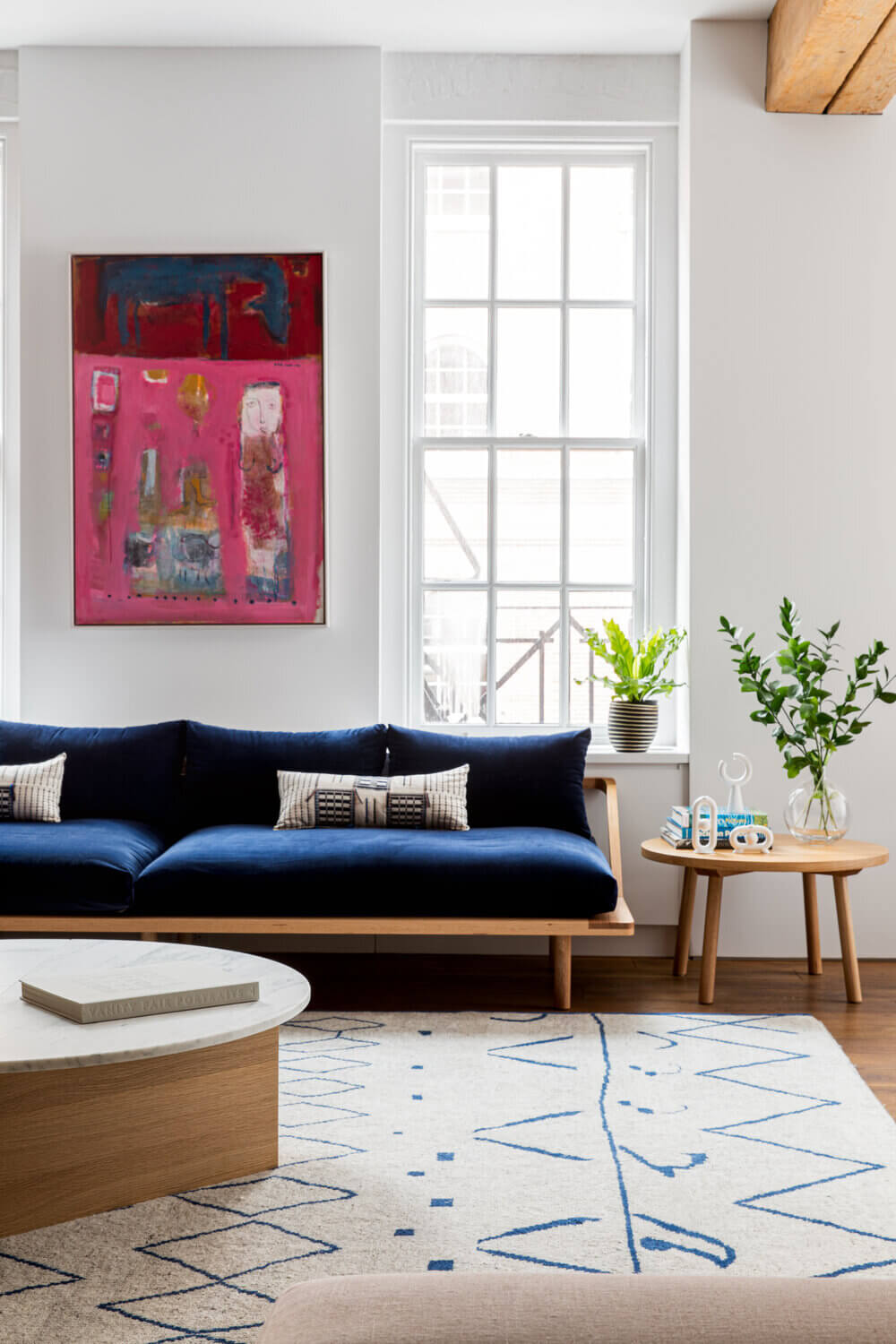 Blue Tones and Exposed Brick in a Tribeca Loft 5 tribeca loft exposed brick blue tones nordroom4 Blue Tones and Exposed Brick in a Tribeca Loft