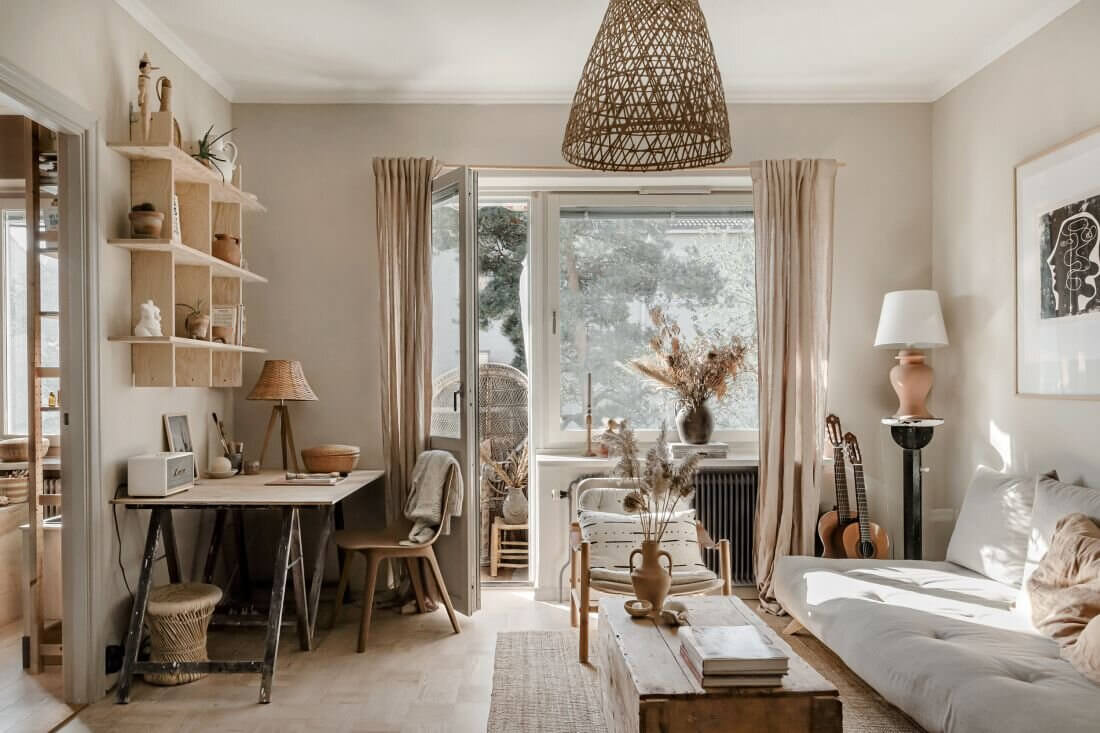 Earthy Tones and Natural Materials in a Scandi Apartment 1 earthy natural scandinavian apartment anna malmberg nordroom Earthy Tones and Natural Materials in a Scandi Apartment