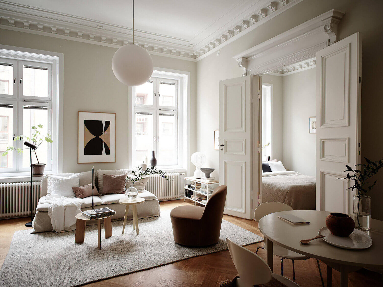 A Serene Beige Apartment with Original Details 3 ABeigeSereneApartmentwithOriginalDetails TheNordroom2 A Serene Beige Apartment with Original Details