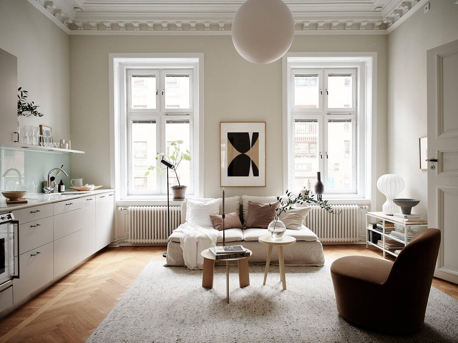 A Serene Beige Apartment with Original Details 4 ABeigeSereneApartmentwithOriginalDetails TheNordroom3 A Serene Beige Apartment with Original Details