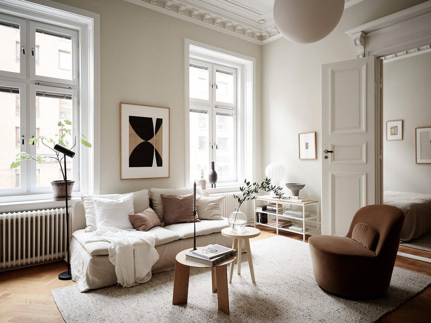 A Serene Beige Apartment with Original Details 5 ABeigeSereneApartmentwithOriginalDetails TheNordroom4 A Serene Beige Apartment with Original Details