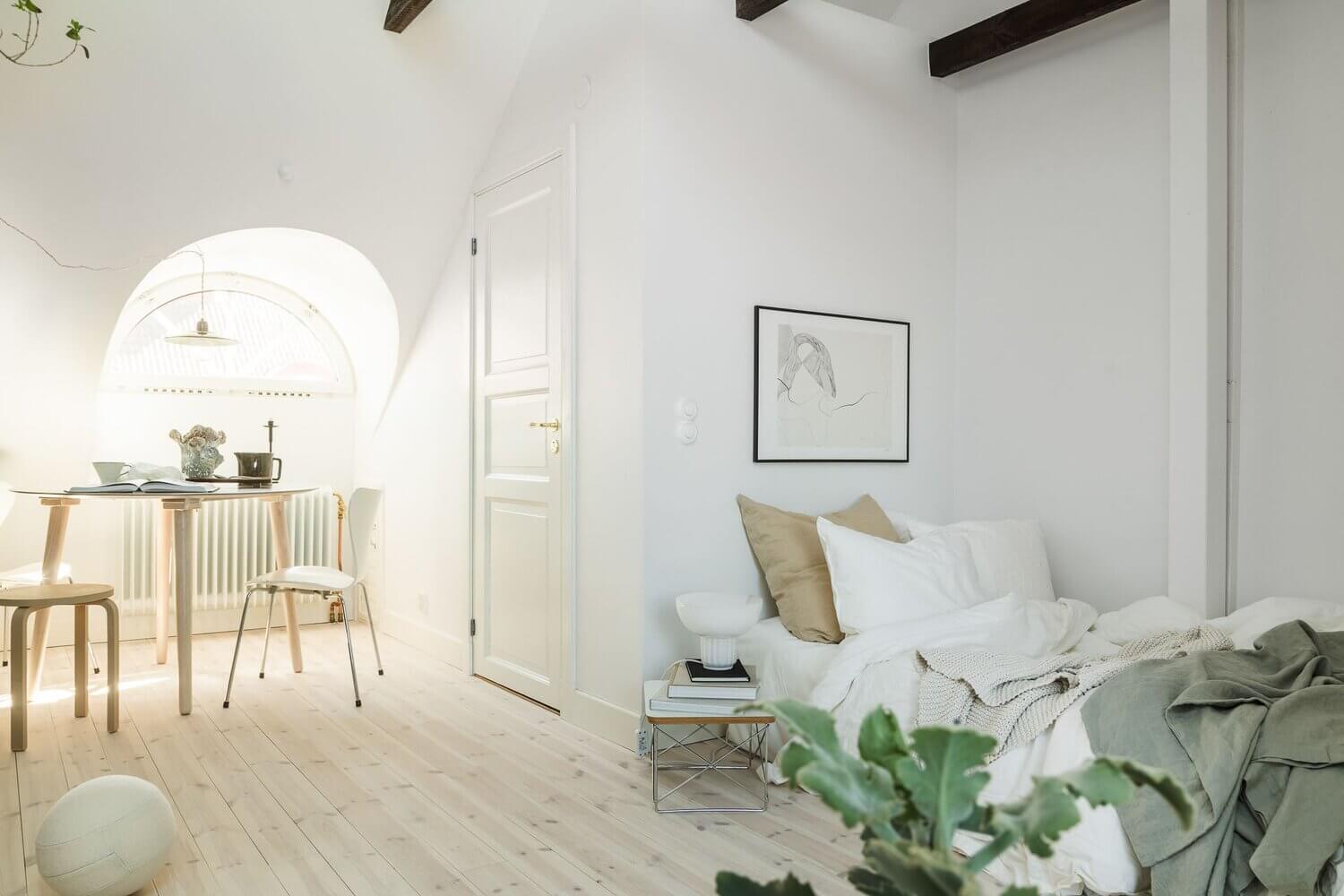A Bright Scandinavian Attic Studio Apartment 8 scandinavian attic studio apartment nordroom7 A Bright Scandinavian Attic Studio Apartment