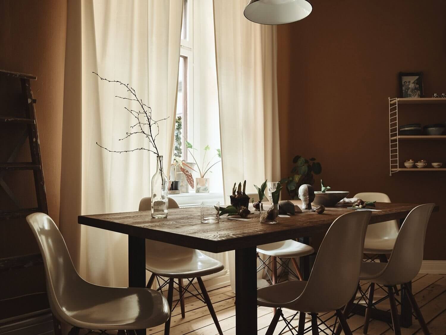 A Small Apartment Decorated in Warm Earth Tones 2 small apartment warm earthy tones nordroom1 A Small Apartment Decorated in Warm Earth Tones