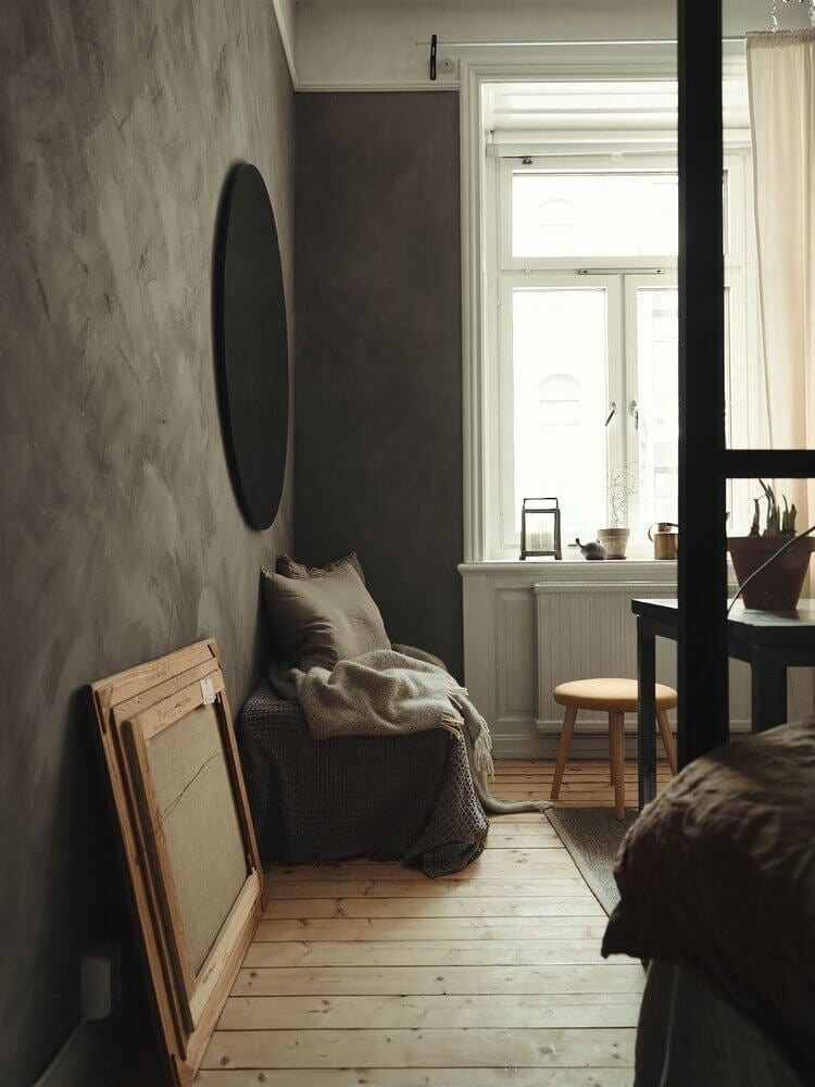 A Small Apartment Decorated in Warm Earth Tones 11 small apartment warm earthy tones nordroom10 A Small Apartment Decorated in Warm Earth Tones