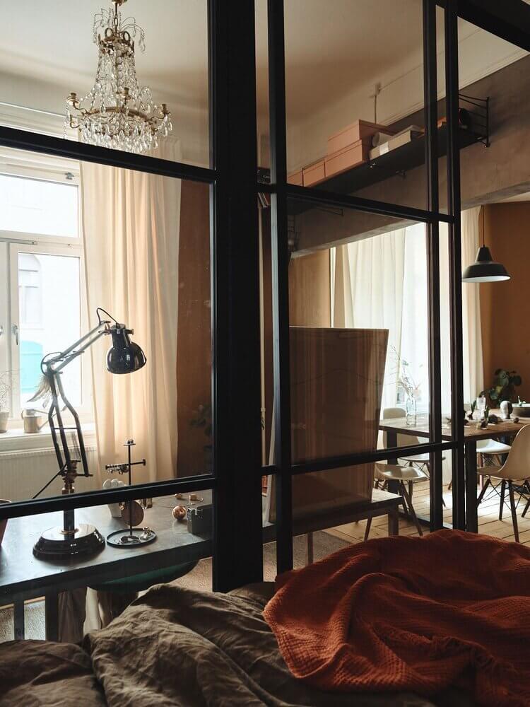 A Small Apartment Decorated in Warm Earth Tones 12 small apartment warm earthy tones nordroom11 A Small Apartment Decorated in Warm Earth Tones