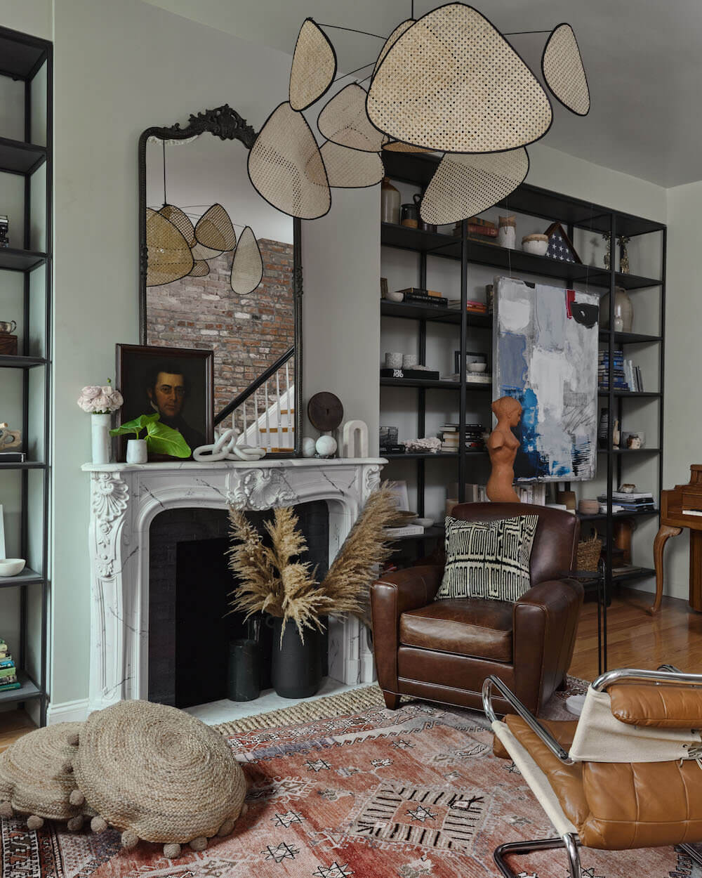 A Warm Brooklyn Brownstone Filled with Interesting Home Decor Ideas 2 warm brooklyn brownstone nordroom1 A Warm Brooklyn Brownstone Filled with Interesting Home Decor Ideas