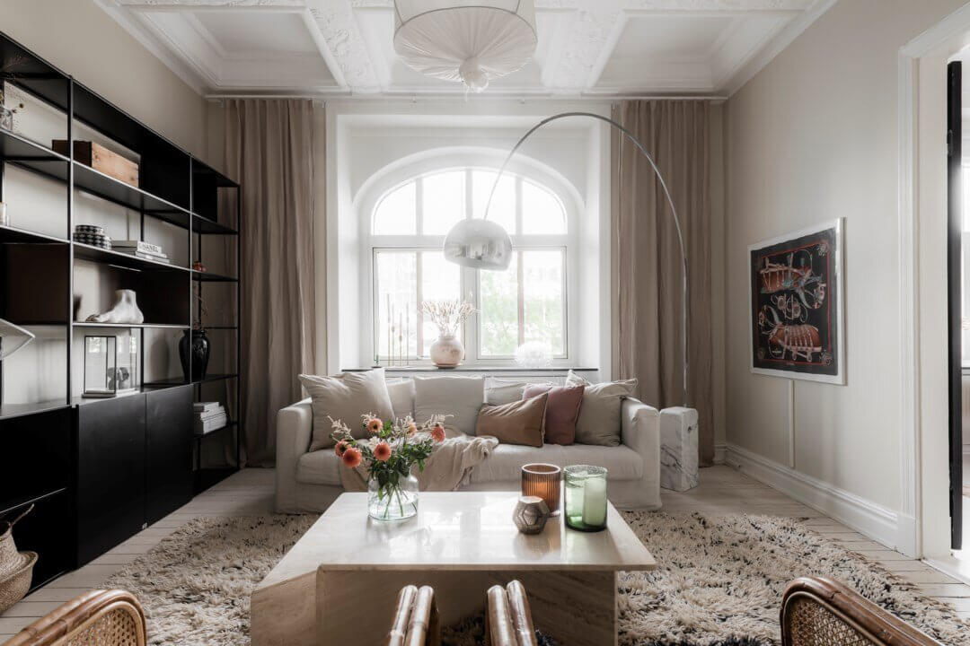 Neutral Color Tones in a Luxurious Swedish Apartment 3 ALuxuriousSwedishApartmentinNeutralColorTones TheNordroom2 Neutral Color Tones in a Luxurious Swedish Apartment