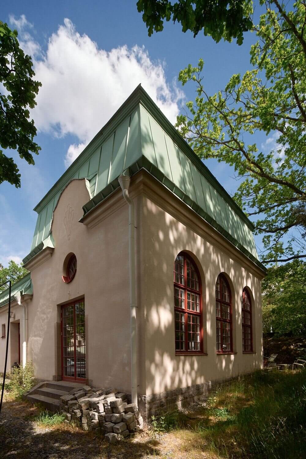 A Modern Green Home in an Early 20th-Century Chapel 23 chapel conversion sweden nordroom22 A Modern Green Home in an Early 20th-Century Chapel