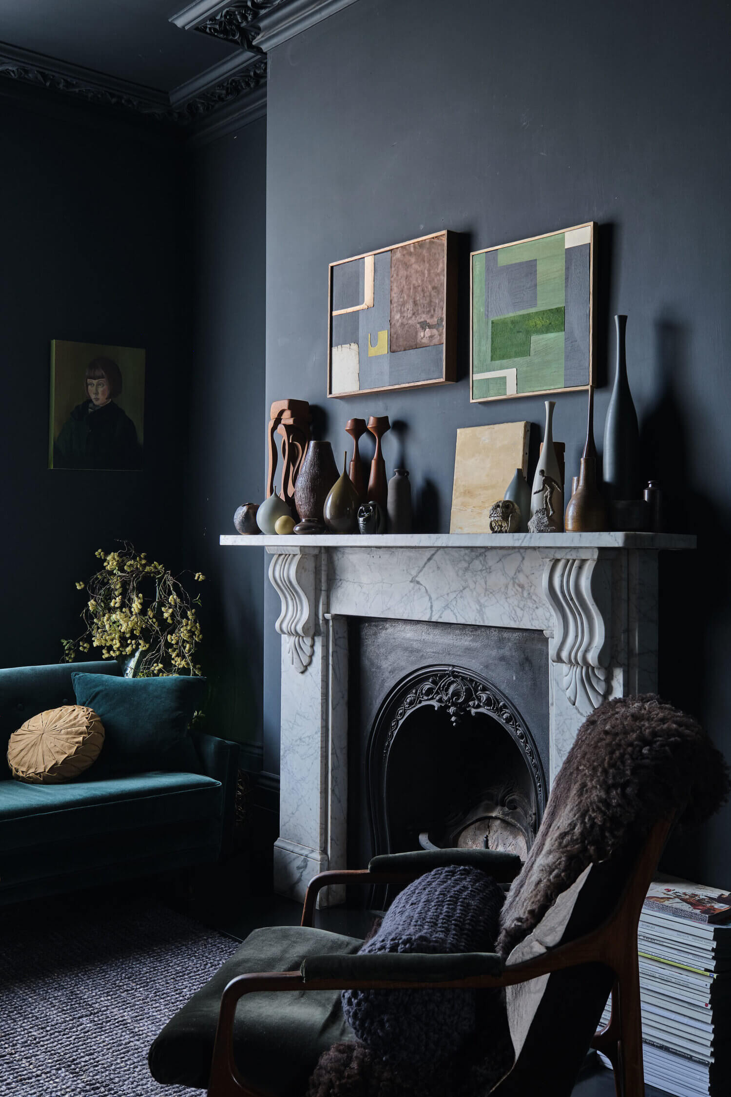 Moody Colors and Mid-Century Design in a Unique Victorian Home 3 AMoodyVictorianHomewithBrightColorPops TheNordroom2 Moody Colors and Mid-Century Design in a Unique Victorian Home