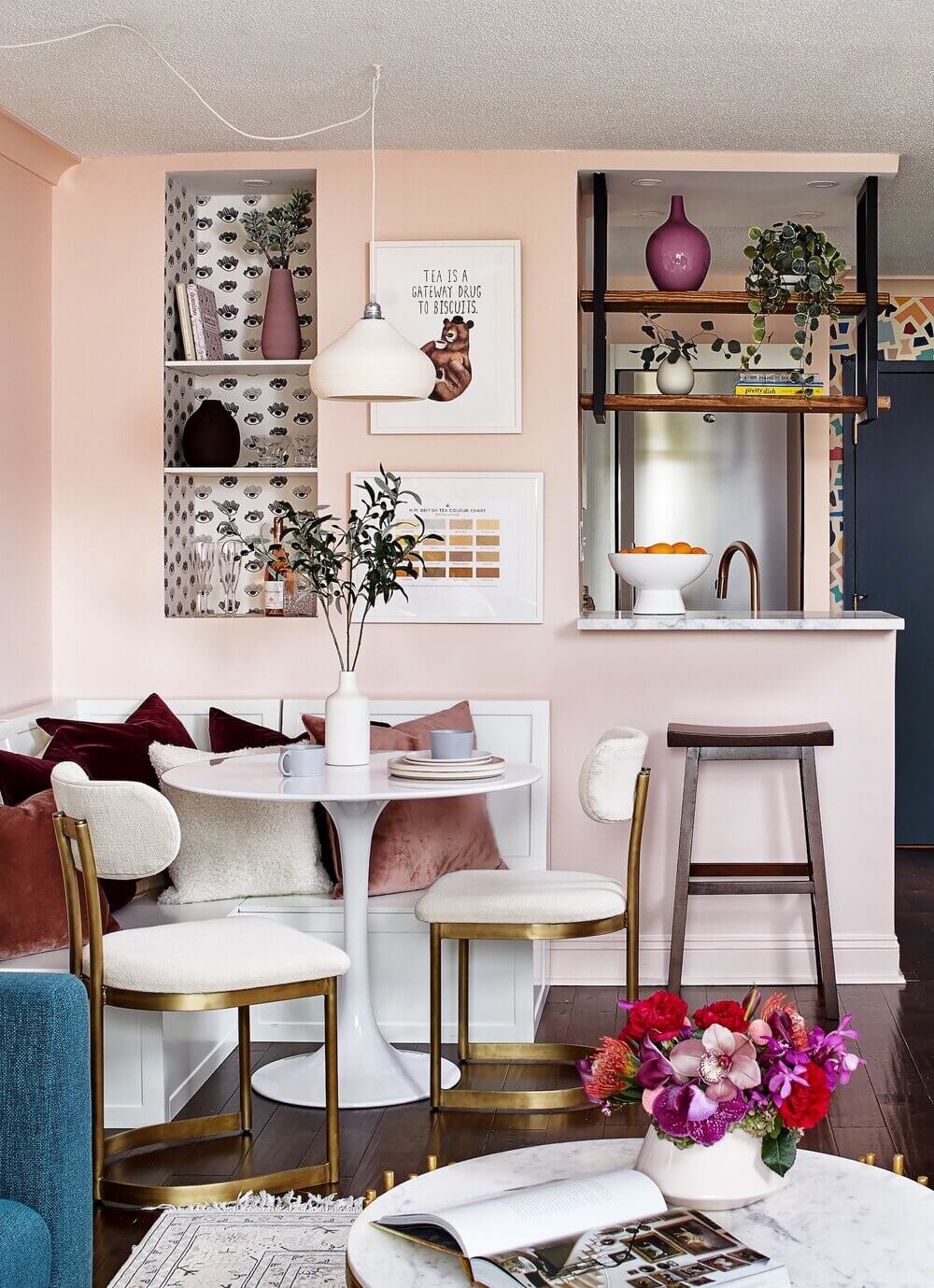 A Vibrant Pink and Blue Apartment with Clever Storage Ideas 4 AVibrantPinkandBlueApartmentwithCleverStorageIdeas TheNordroom3 A Vibrant Pink and Blue Apartment with Clever Storage Ideas