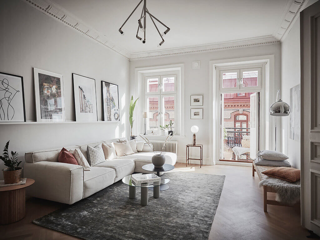 A Light Classic Scandinavian Apartment with Period Details 2 ALightClassicScandinavianApartment TheNordroom1 A Light Classic Scandinavian Apartment with Period Details