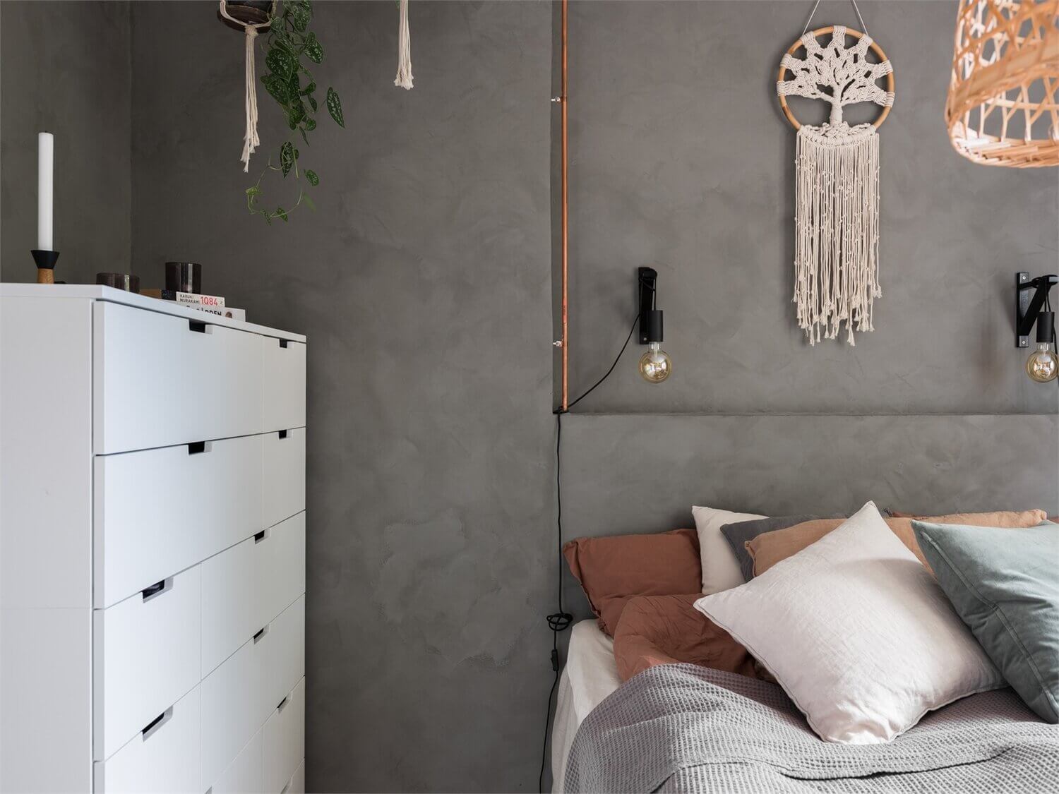 A Lovely Grey and Pink Scandinavian Apartment 11 grey pink scandinavian apartment nordroom10 A Lovely Grey and Pink Scandinavian Apartment