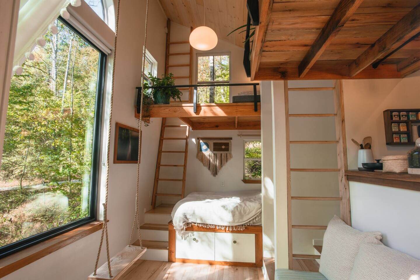 A Handcrafted Cabin in the Woods of North Carolina 2 the nook cabin airbnb north carolina nordroom1 A Handcrafted Cabin in the Woods of North Carolina