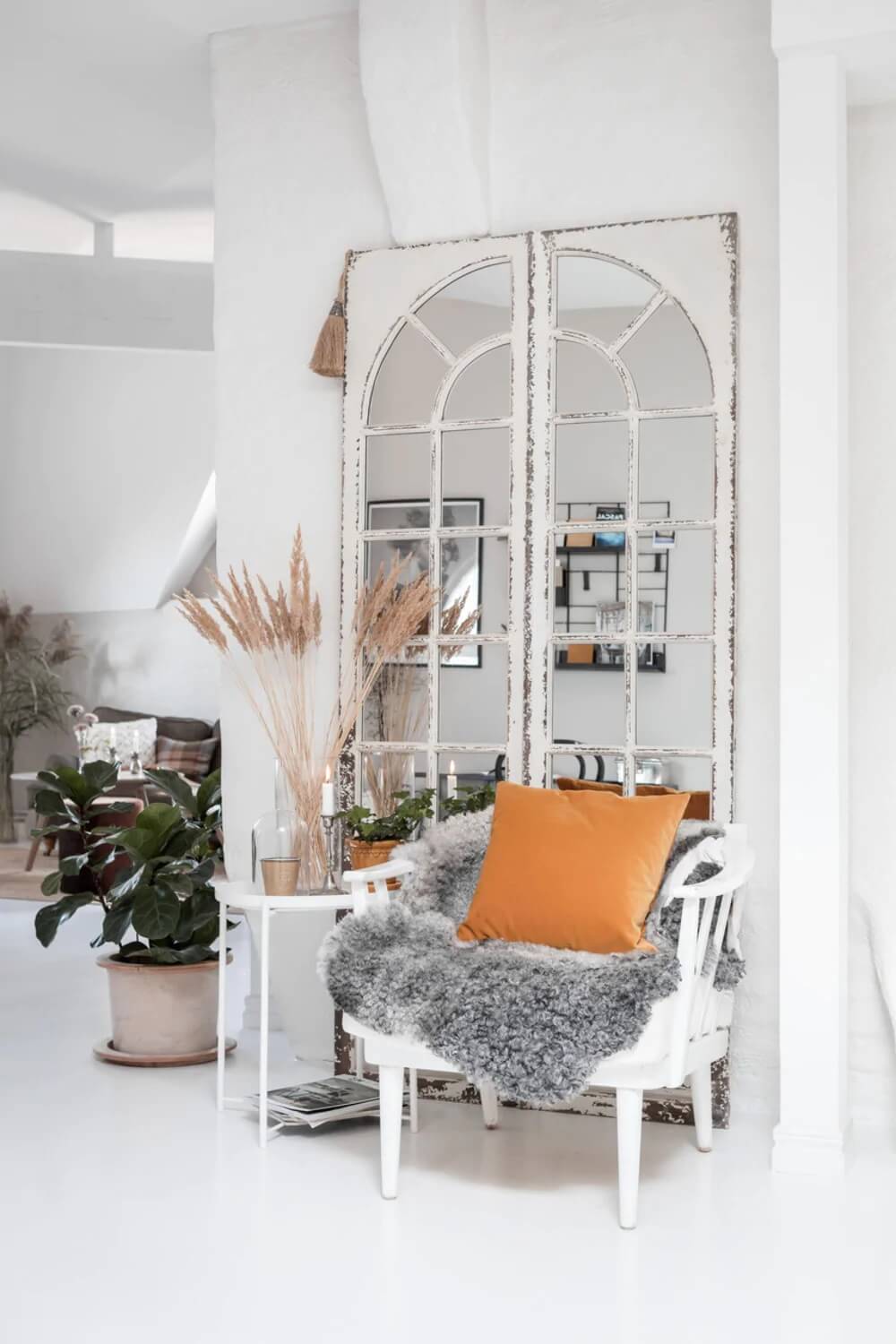 An Attic Apartment Turned Bright with White Paint and Glass Walls 11 bright attic apartmentg glass wall nordroom10 An Attic Apartment Turned Bright with White Paint and Glass Walls