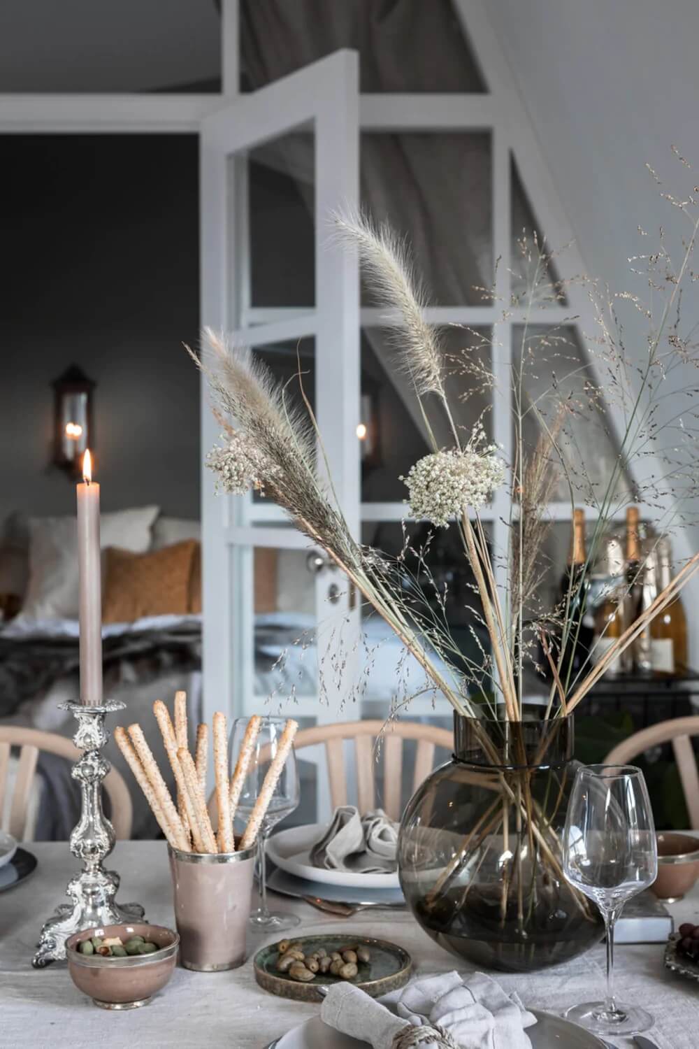 An Attic Apartment Turned Bright with White Paint and Glass Walls 7 bright attic apartmentg glass wall nordroom6 An Attic Apartment Turned Bright with White Paint and Glass Walls
