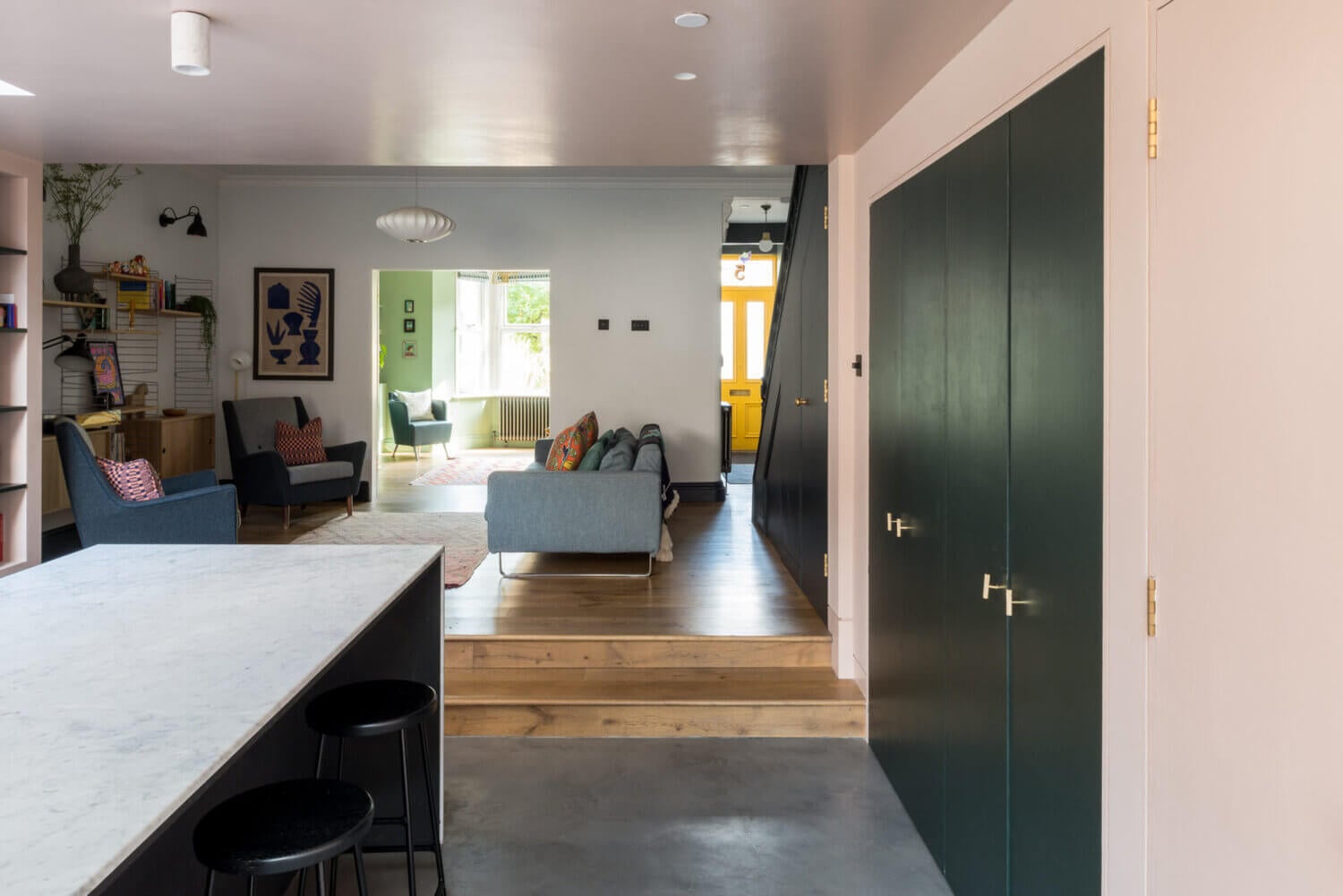 Colorful Design in a Victorian Home with a Modern Kitchen Extension 8 colorful victorian home modern kitchen extension nordroom7 Colorful Design in a Victorian Home with a Modern Kitchen Extension