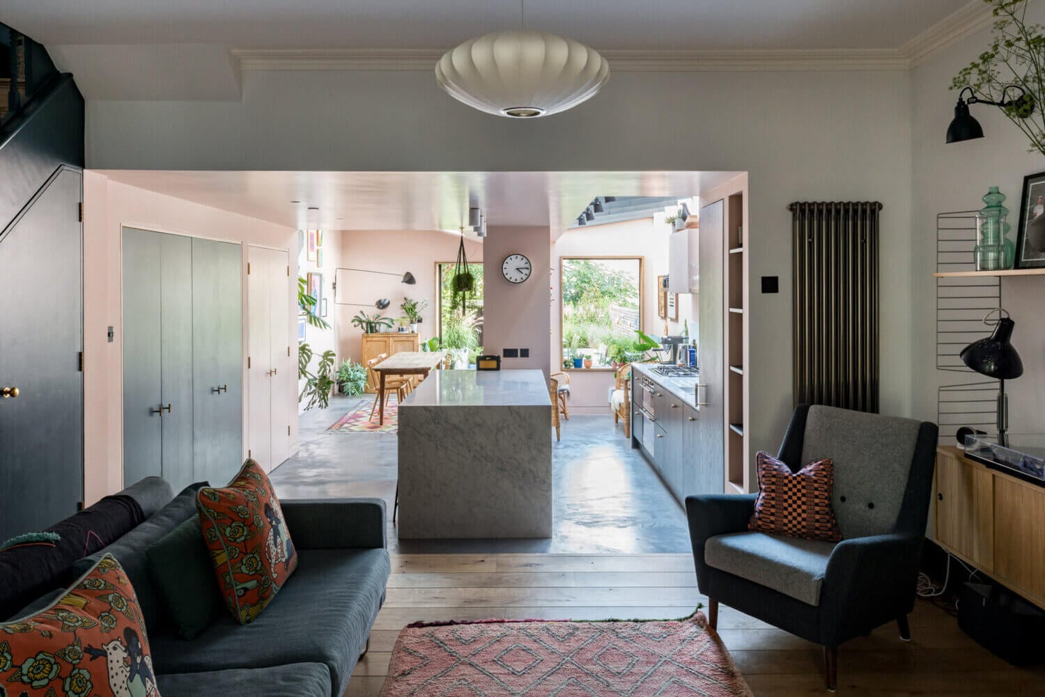 Colorful Design in a Victorian Home with a Modern Kitchen Extension 9 colorful victorian home modern kitchen extension nordroom8 Colorful Design in a Victorian Home with a Modern Kitchen Extension