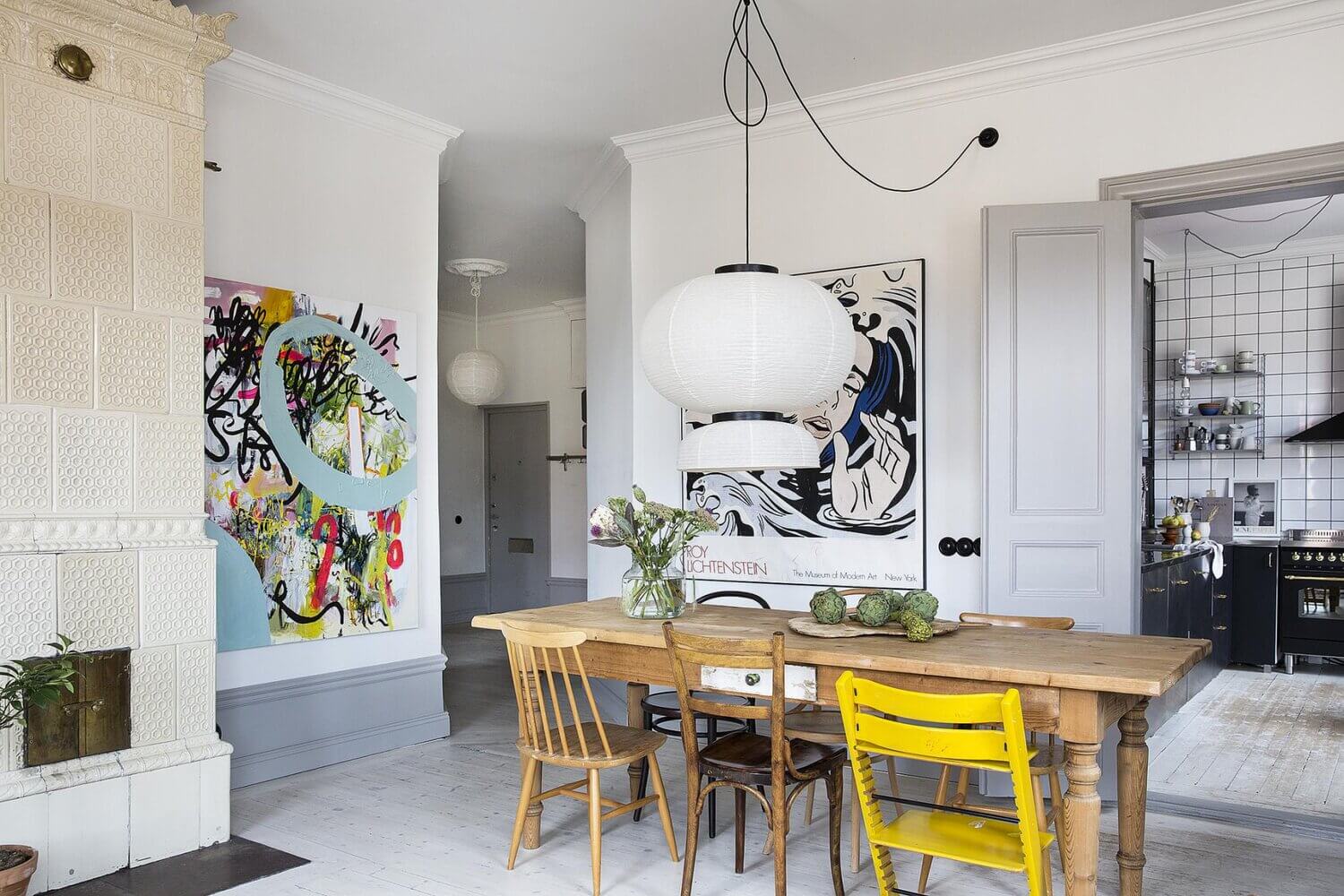 A Cool and Creative Art-Filled Apartment in Stockholm 6 creative art filled apartment stockholm nordroom5 A Cool and Creative Art-Filled Apartment in Stockholm
