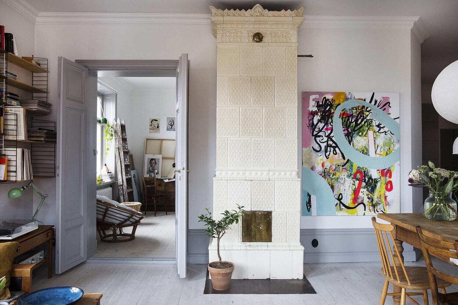 A Cool and Creative Art-Filled Apartment in Stockholm 8 creative art filled apartment stockholm nordroom7 A Cool and Creative Art-Filled Apartment in Stockholm