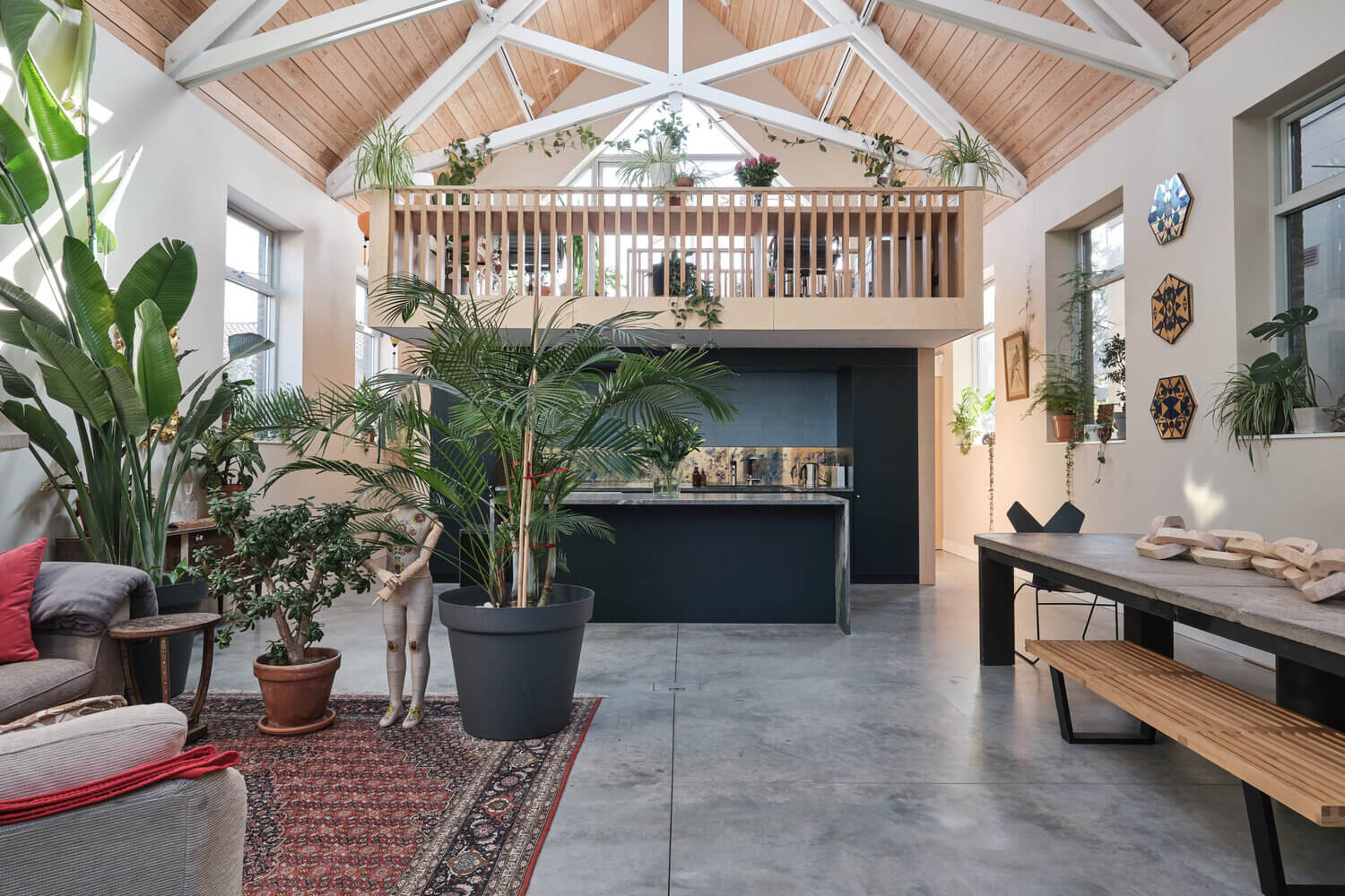 A Former Mission Hall Is Now A Creative Plant-Filled Home 5 former mission hall plant filled home nordroom4 A Former Mission Hall Is Now A Creative Plant-Filled Home