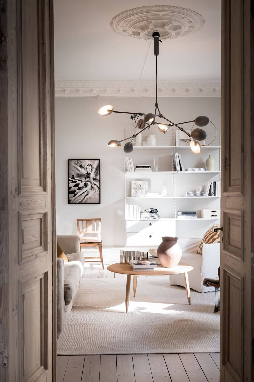 High Ceilings and Original Features In A Stunning Swedish Apartment 1 high ceilings original features scandinavian apartment nordroom High Ceilings and Original Features In A Stunning Swedish Apartment