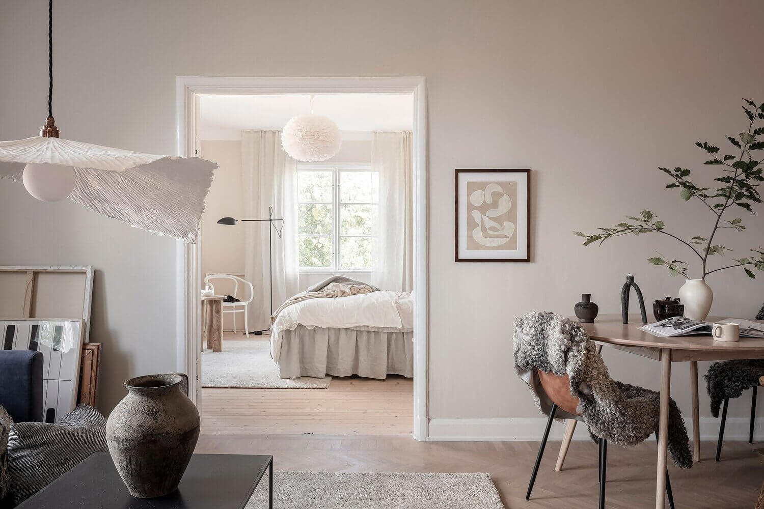 A Serene Scandi Apartment Painted In A Lovely Beige Hue 12 serene beige scandinavian apartment nordroom11 A Serene Scandi Apartment Painted In A Lovely Beige Hue
