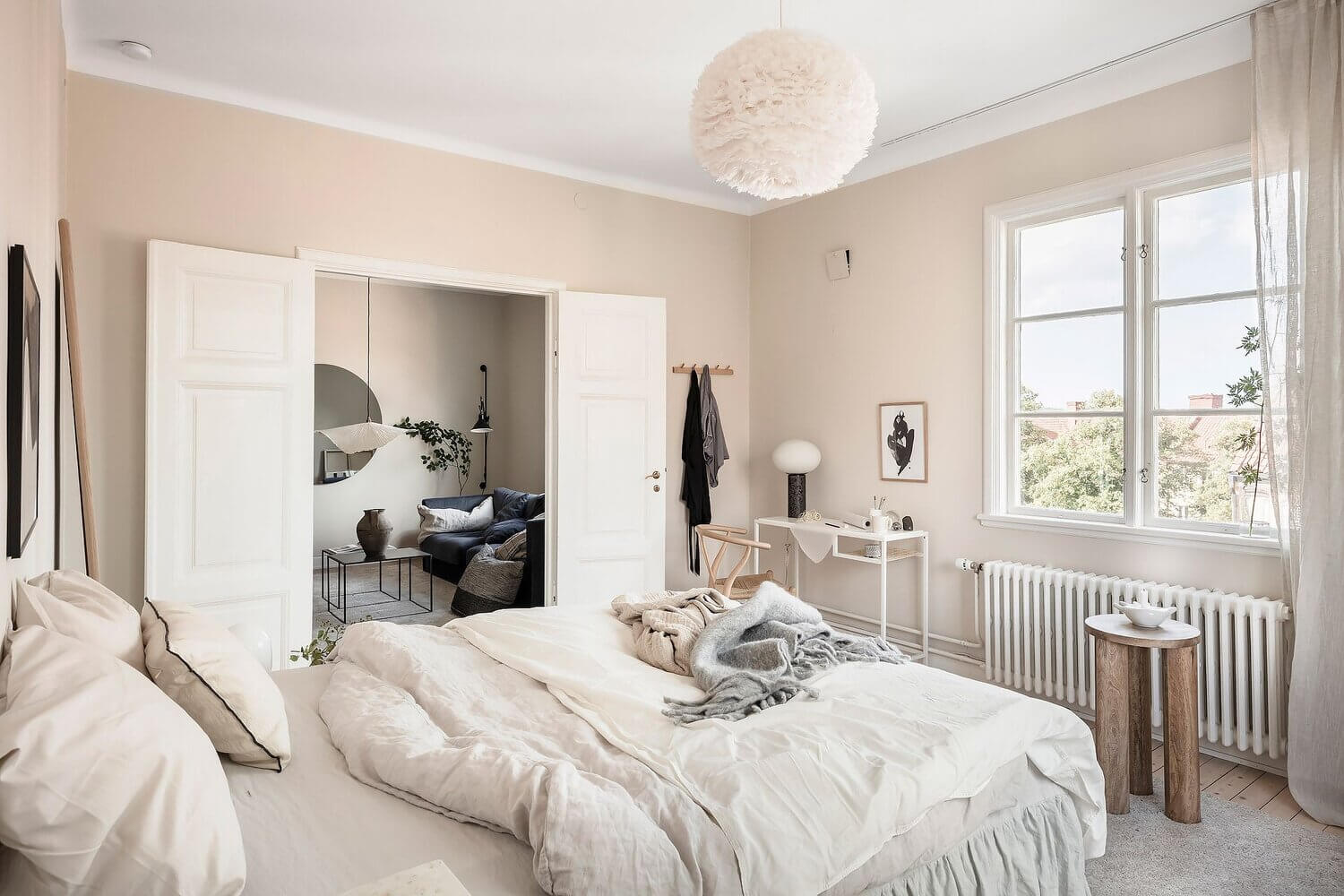 A Serene Scandi Apartment Painted In A Lovely Beige Hue 16 serene beige scandinavian apartment nordroom15 A Serene Scandi Apartment Painted In A Lovely Beige Hue